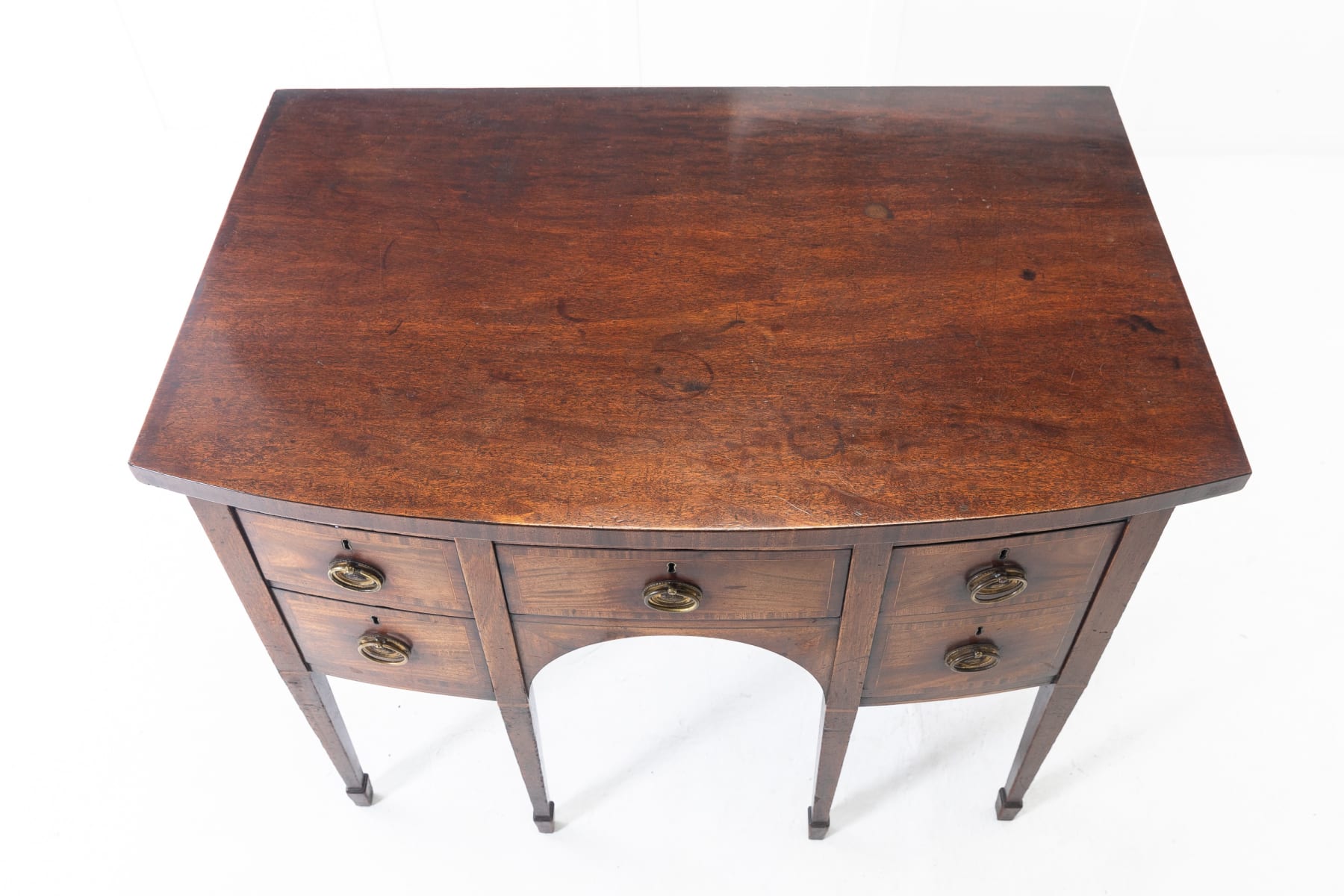 18th Century English George III Mahogany Bow Fronted Sideboard