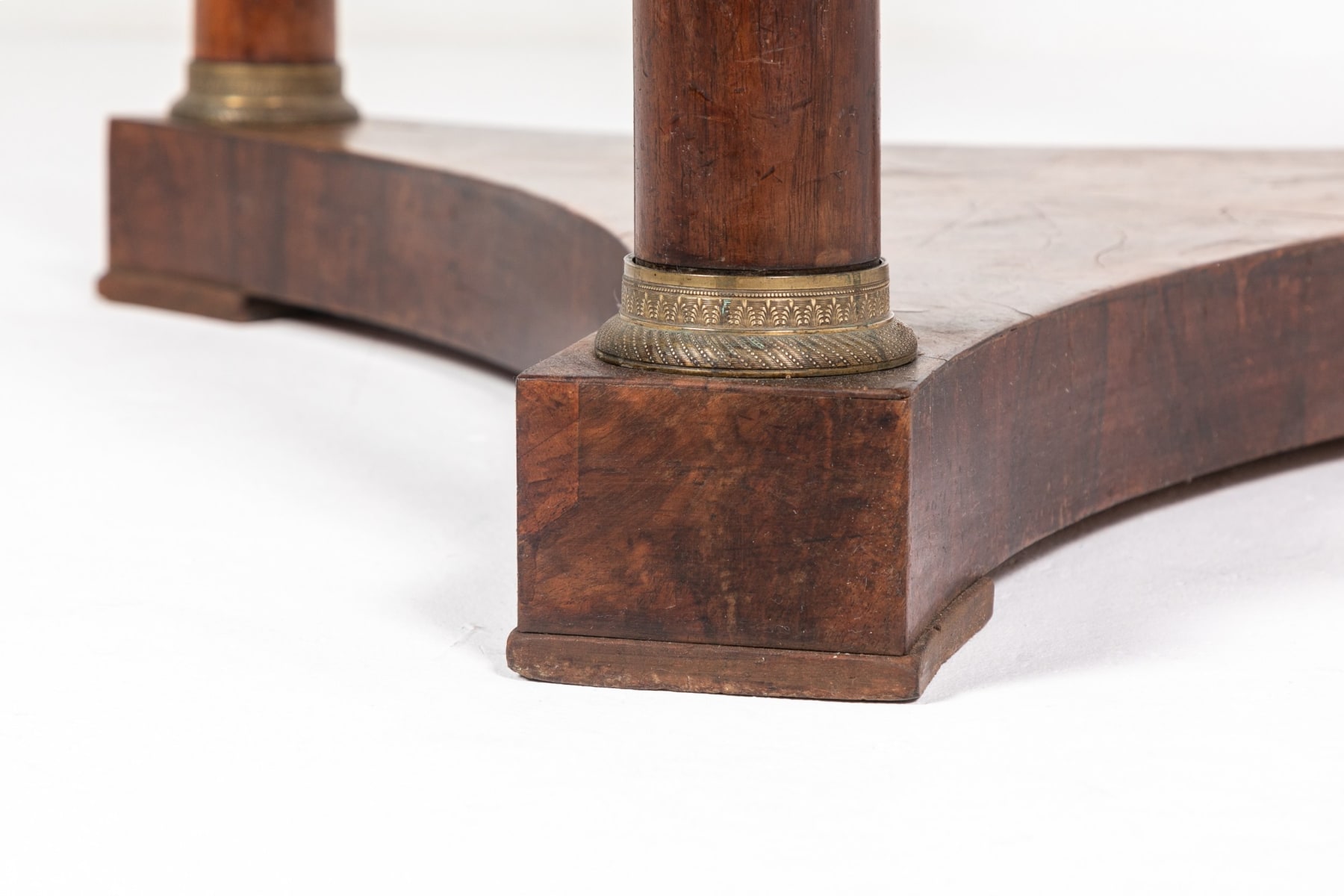 19th Century French Walnut Guéridon with Marble Top