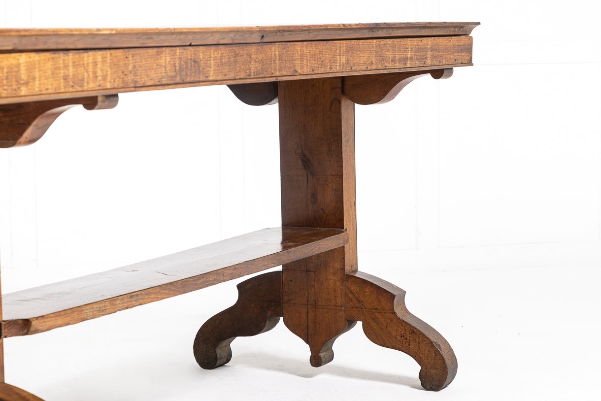 19th Century French Oak Work Table/Drapers Table