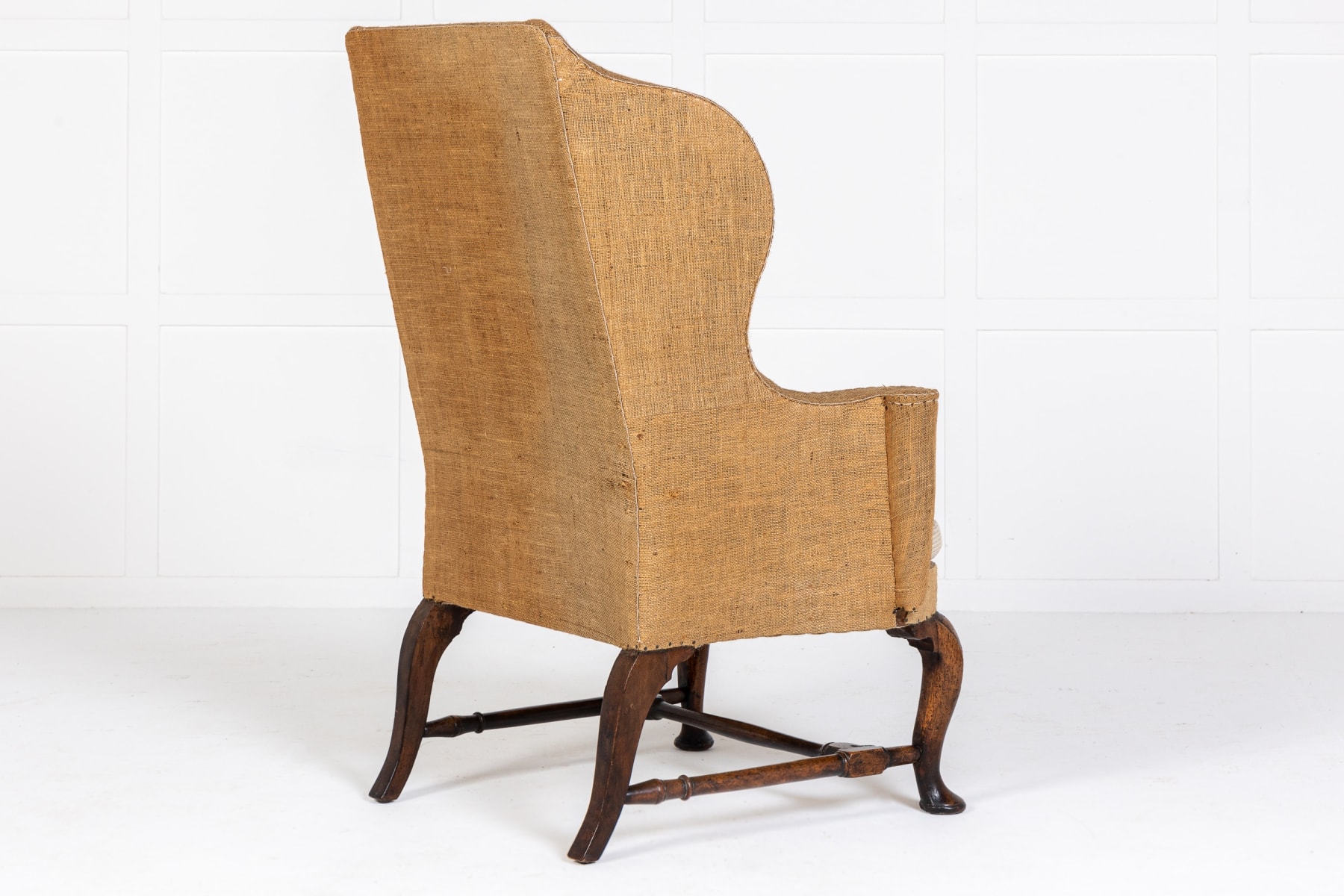 18th Century George I English Walnut Wing Chair Circa 1720