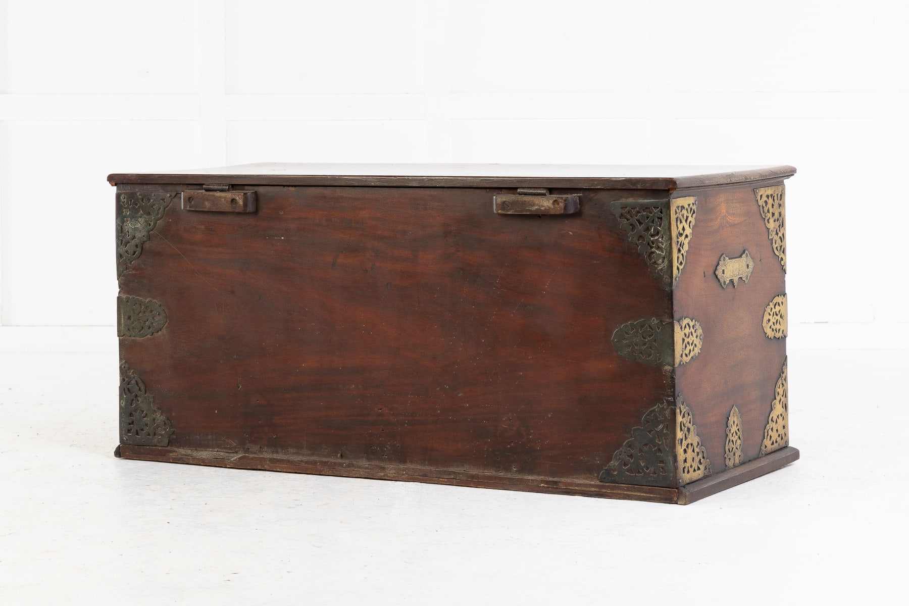 SOLD, 18th Century Brass Mounted Trunk