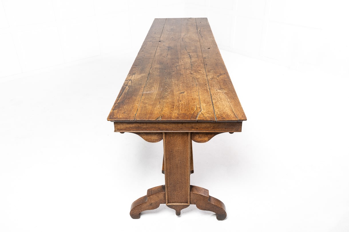 19th Century French Oak Work Table/Drapers Table