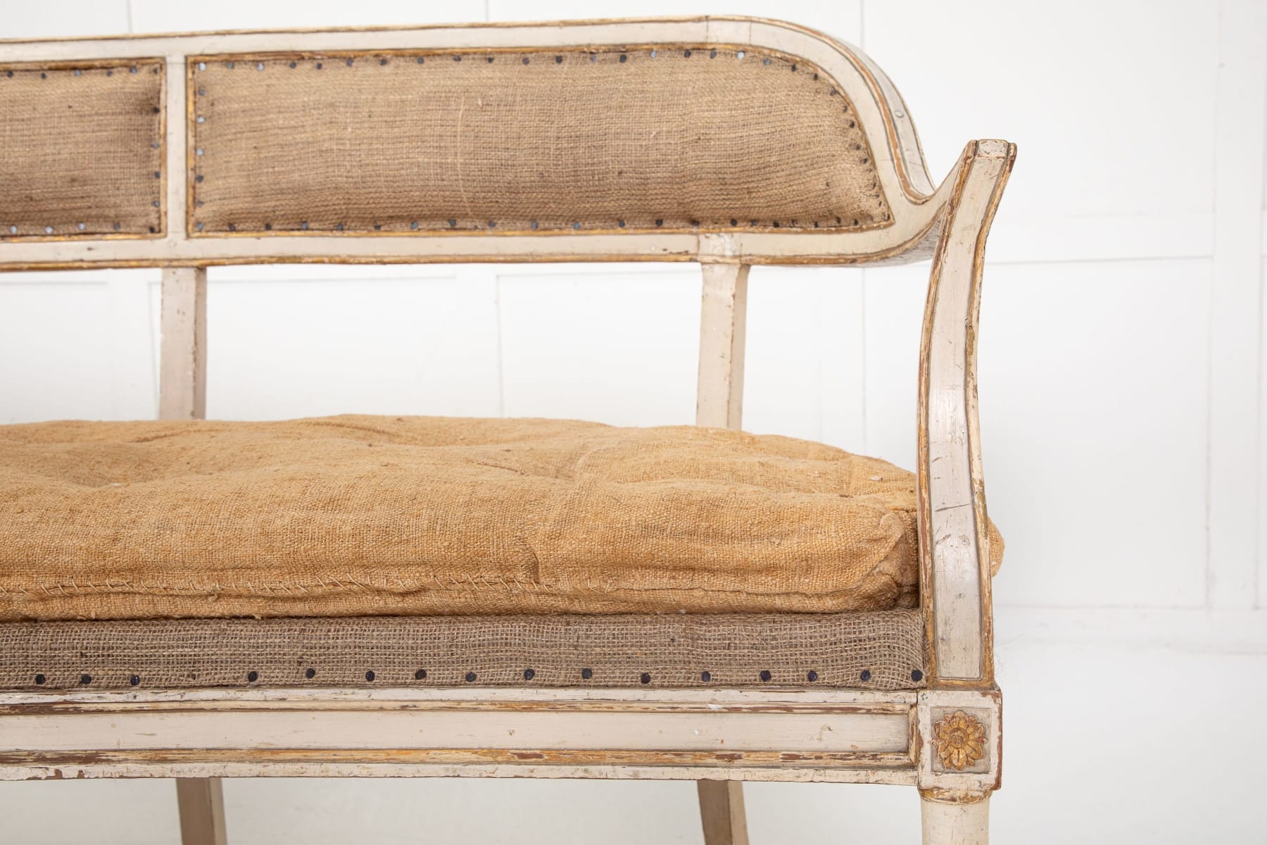 18th Century Italian Paint and Gilt Sofa