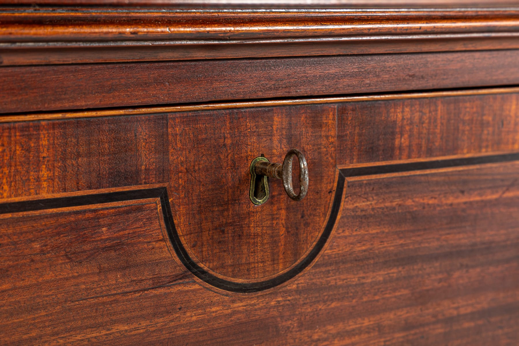 18th Century English Mahogany Secretaire Bookcase