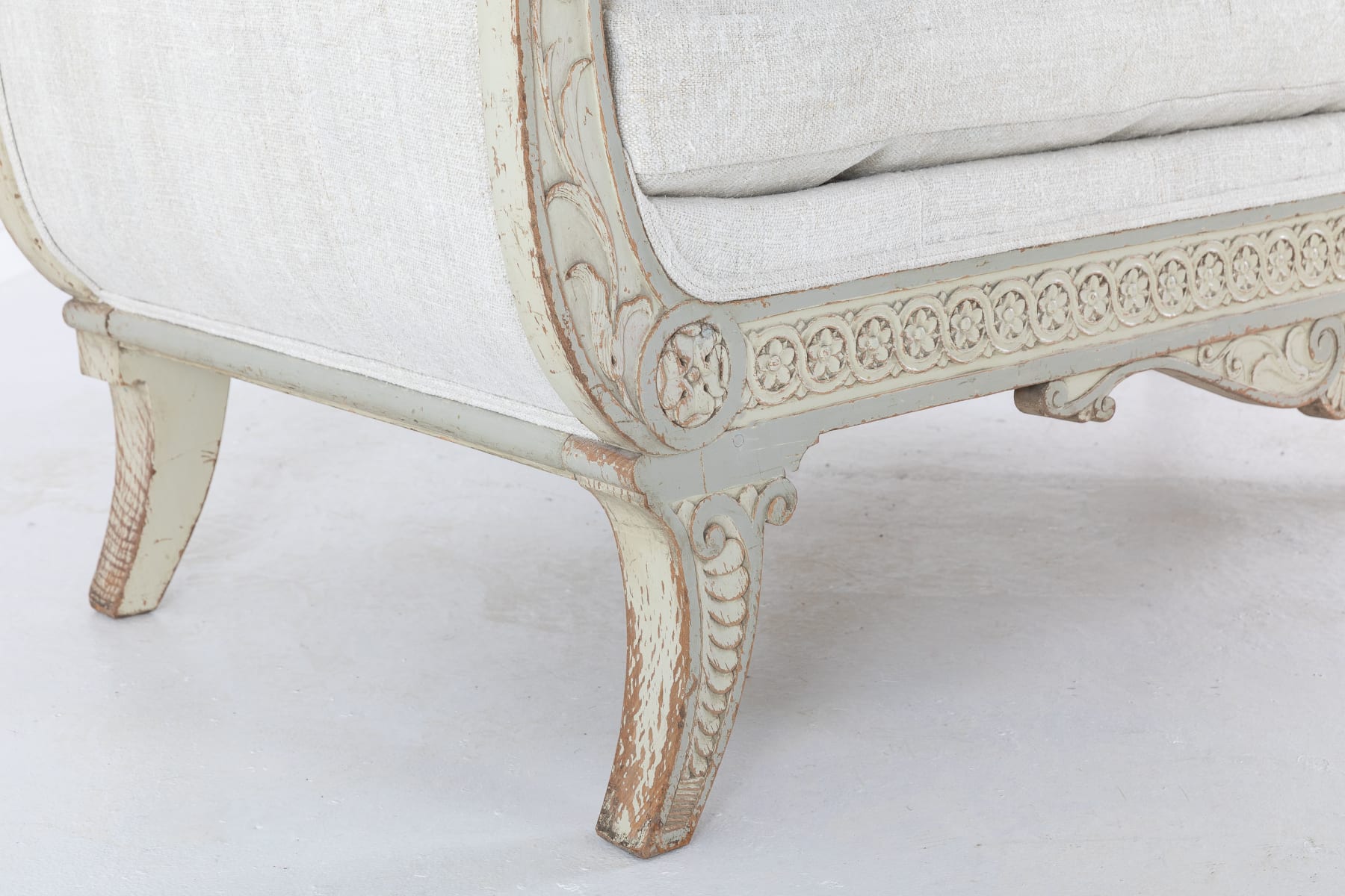 SOLD, 19th Century French Carved Wood Day Bed