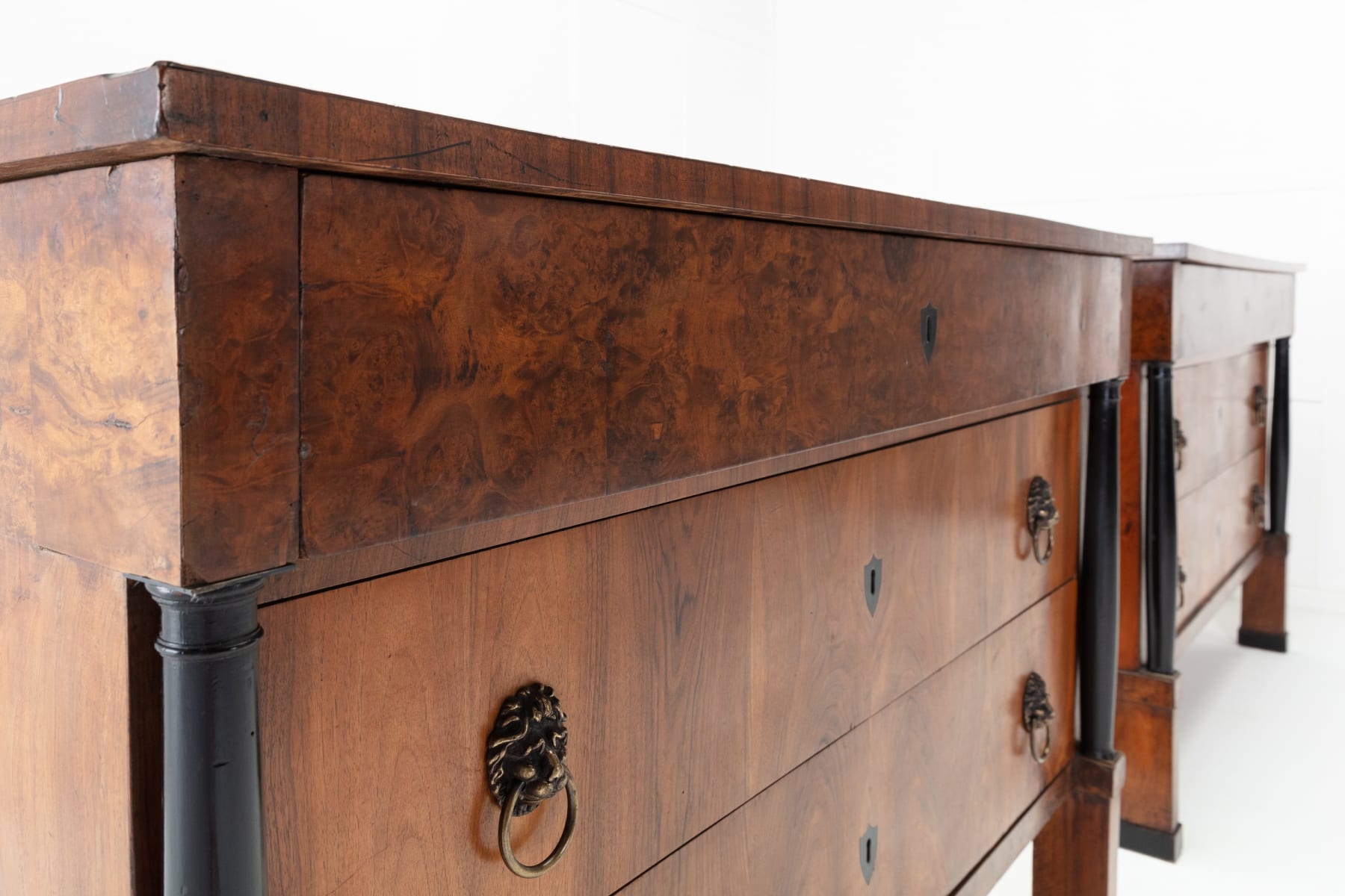 SOLD, Pair of Early 19th Century Italian Walnut Chest of Drawers