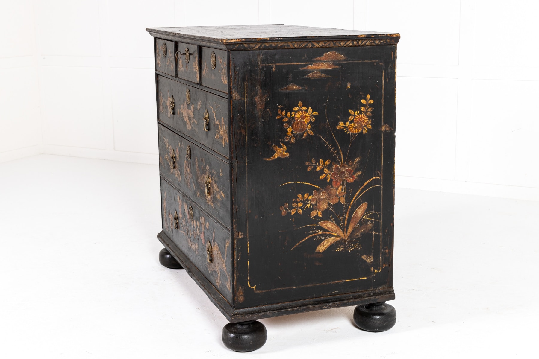 Early 18th Century English Japanned Chest of Drawers