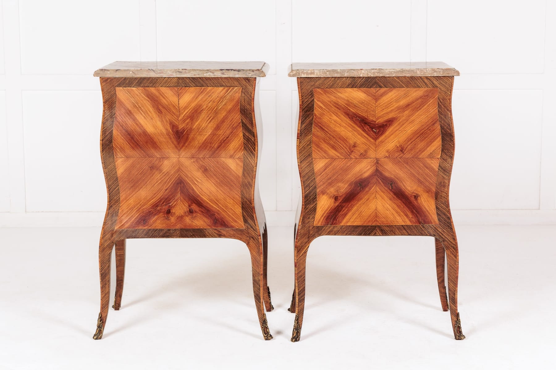 Pair of 19th Century Italian Bedside Cabinets with Marble Tops