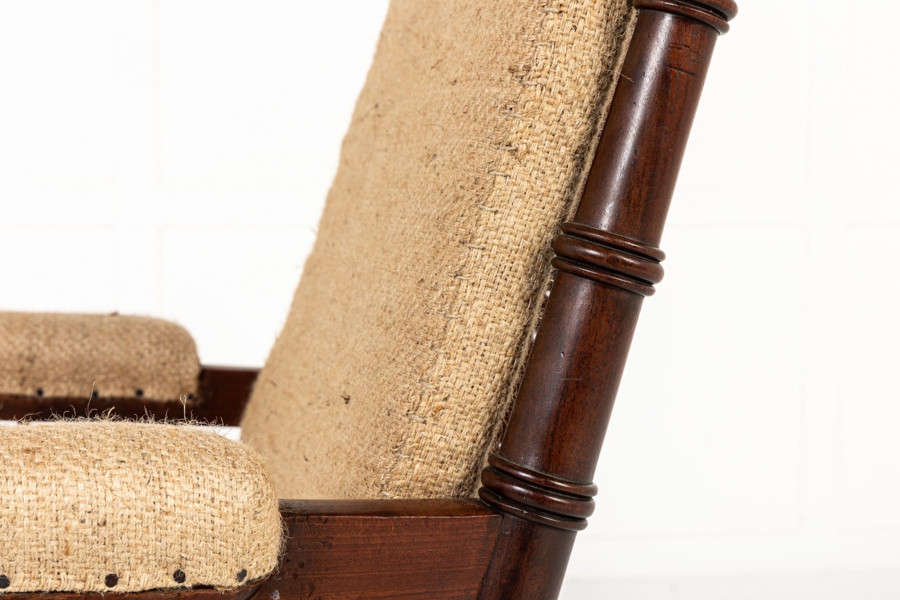19th Century English Mahogany Turned Spindle Armchair