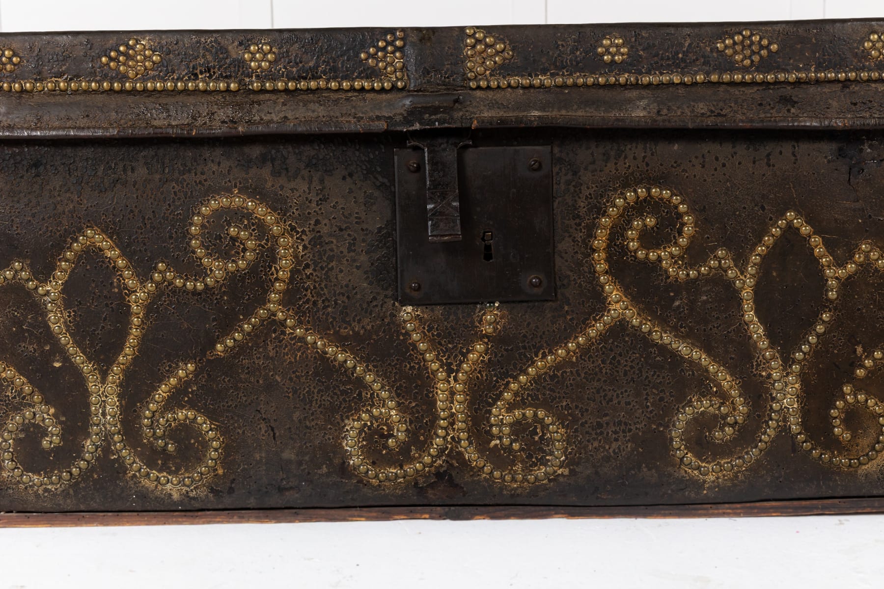 17th Century Spanish Leather Chest/Trunk