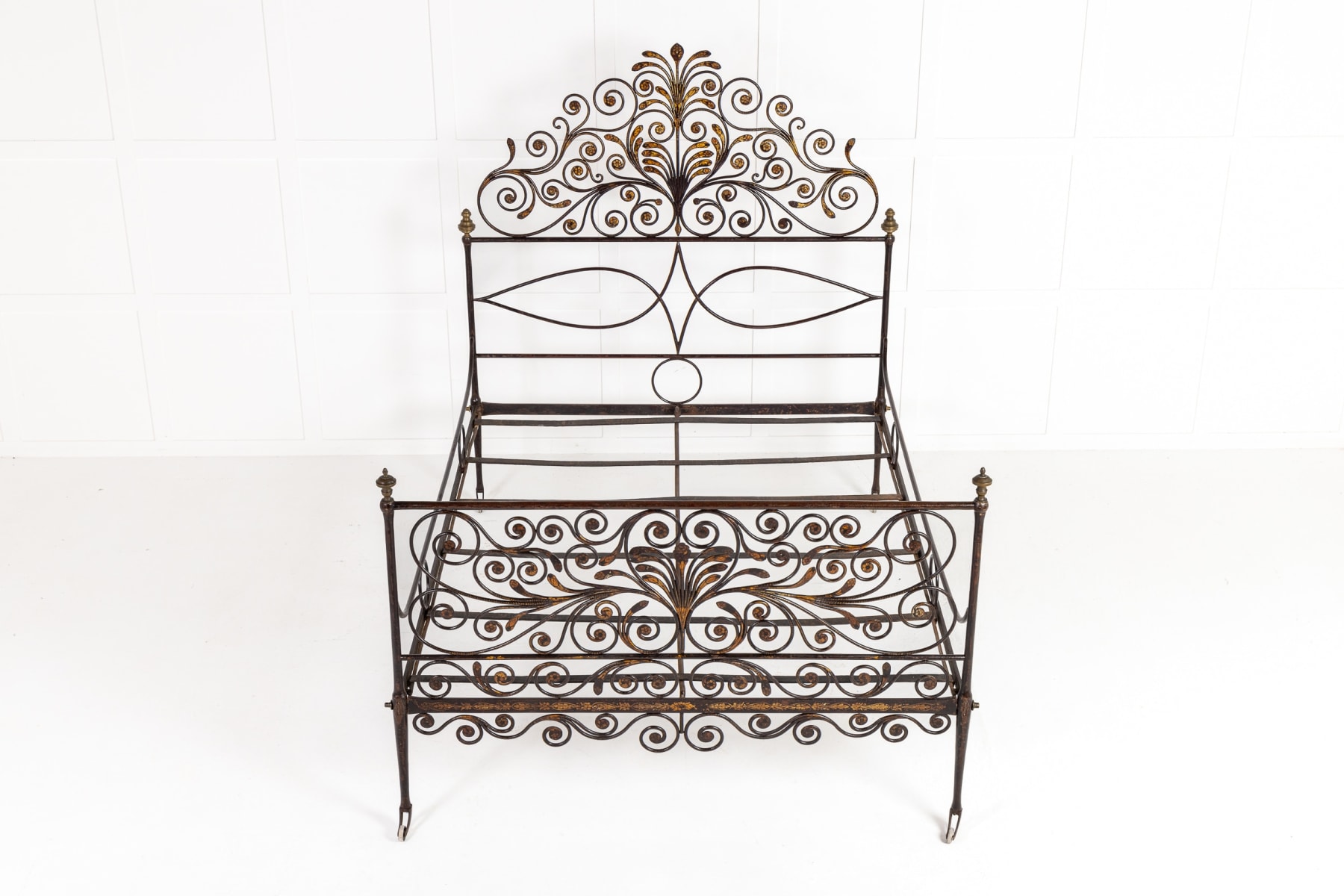 An Important Mid 19th Century Italian Wrought Iron Bed Frame