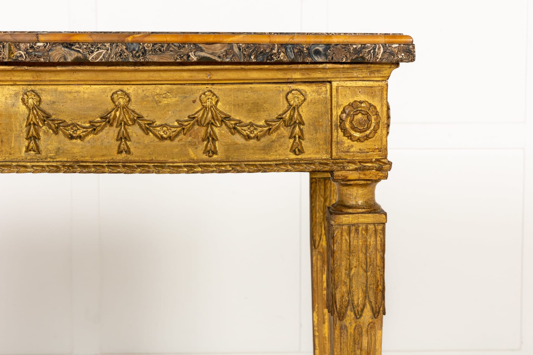 Pair of 18th Century Italian Giltwood Console Tables