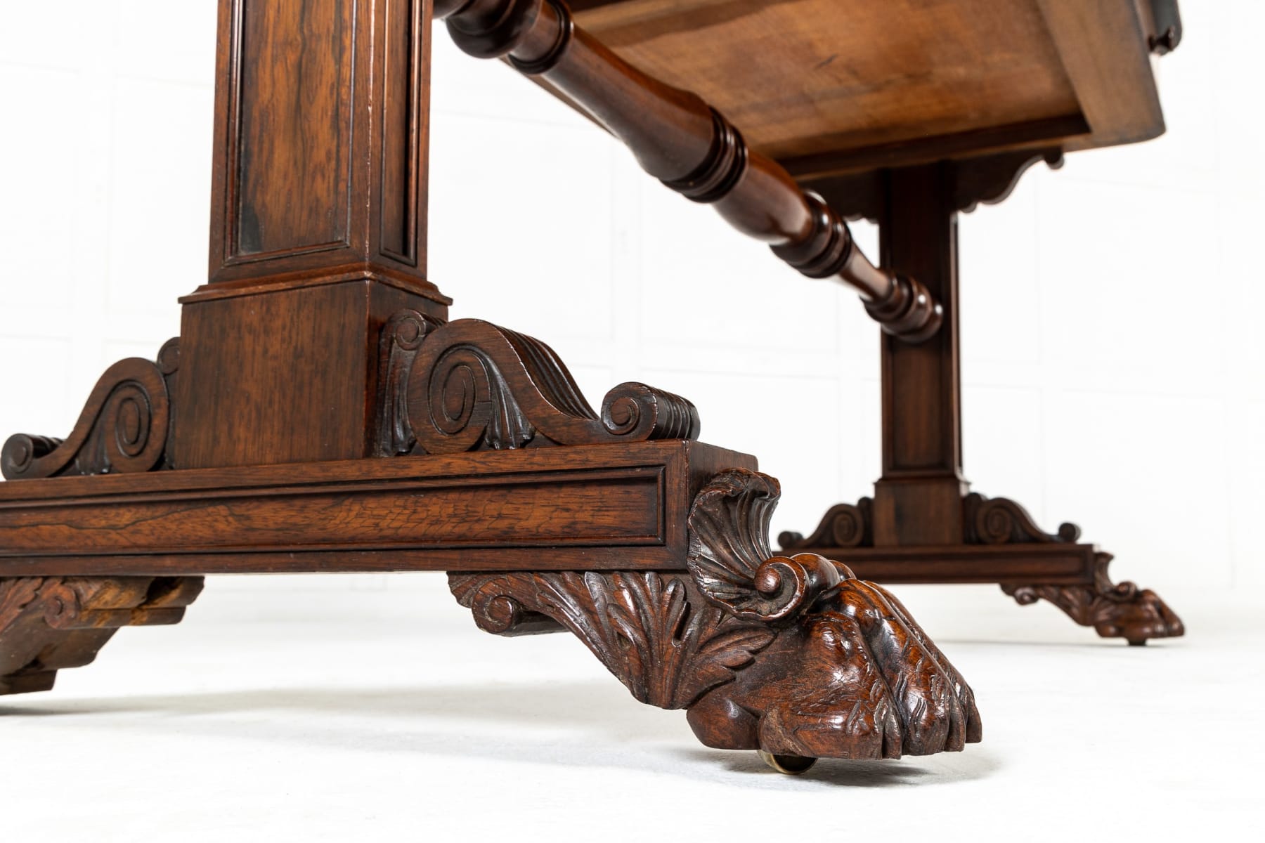 Late English Regency Rosewood Writing Table (Attributed to Gillows)