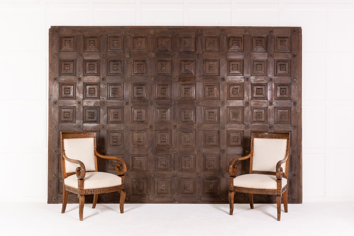 Huge 18th Century Spanish Wood Panel