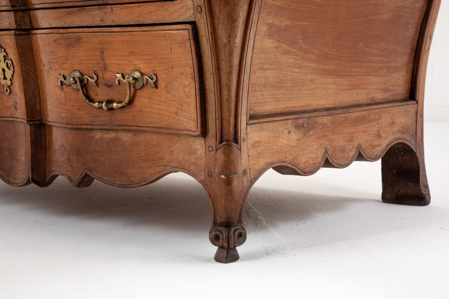 18th Century French Cherrywood Bombe Commode