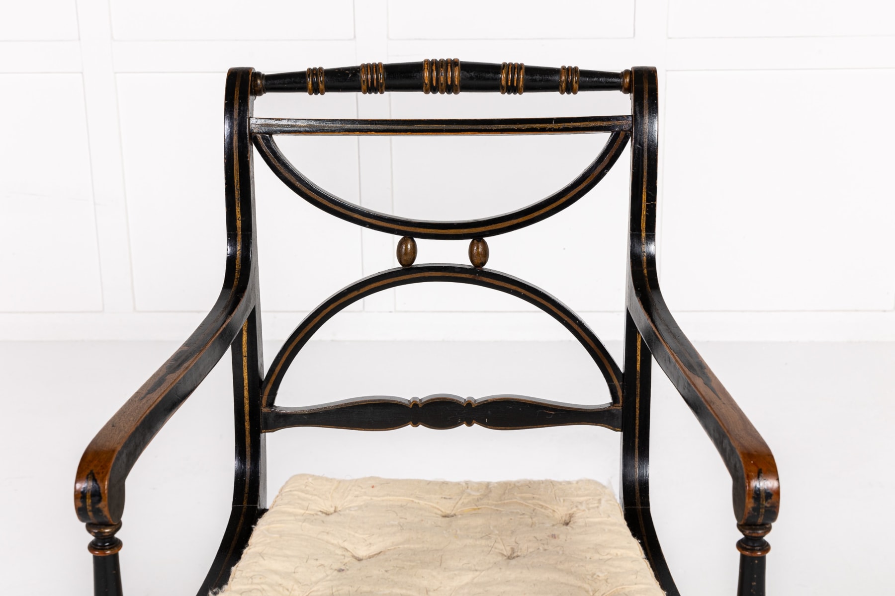 Pair of 19th Century Painted Armchairs