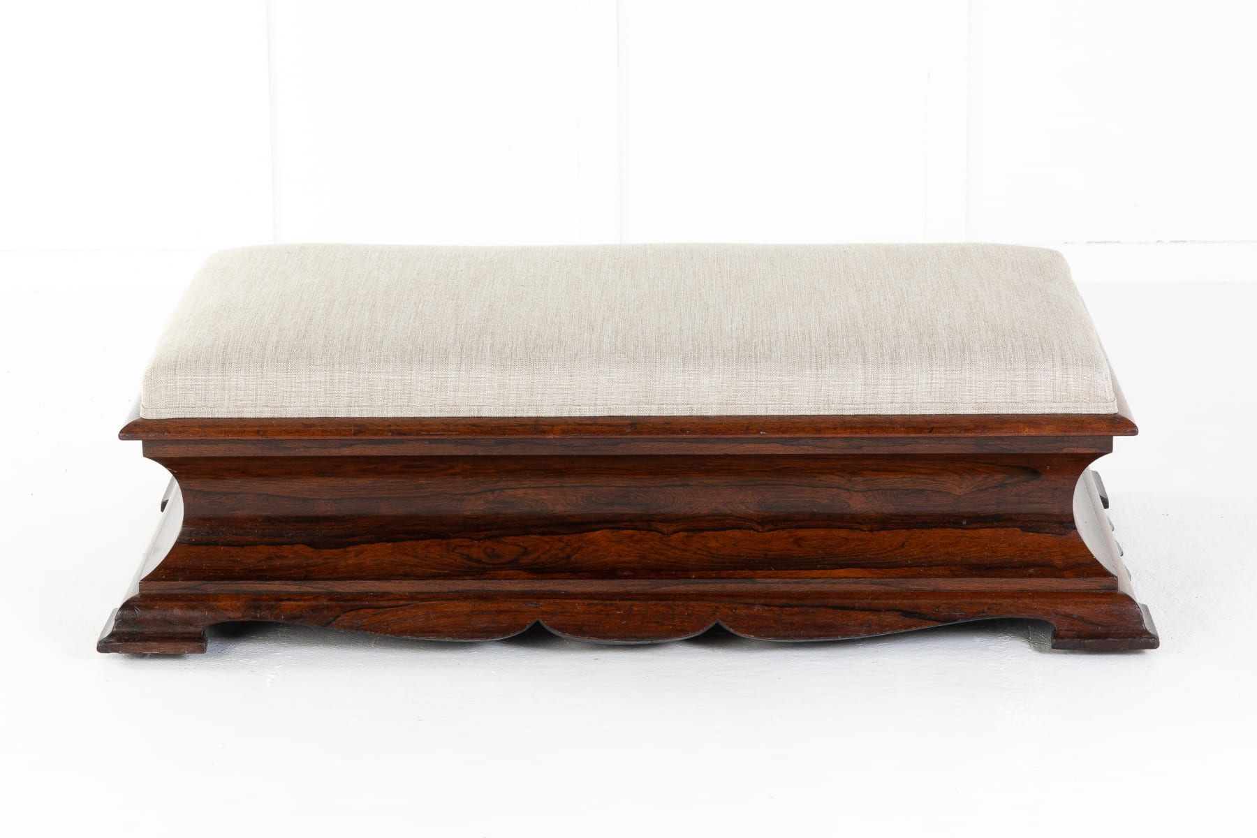 SOLD, English Regency Rosewood Ottoman