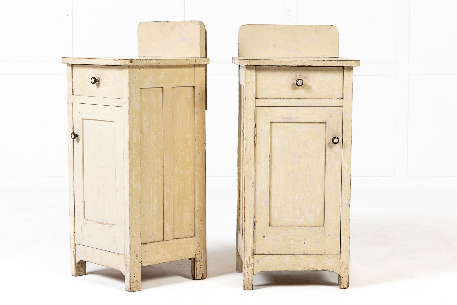 Pair of 19th Century Painted Pot Cabinets