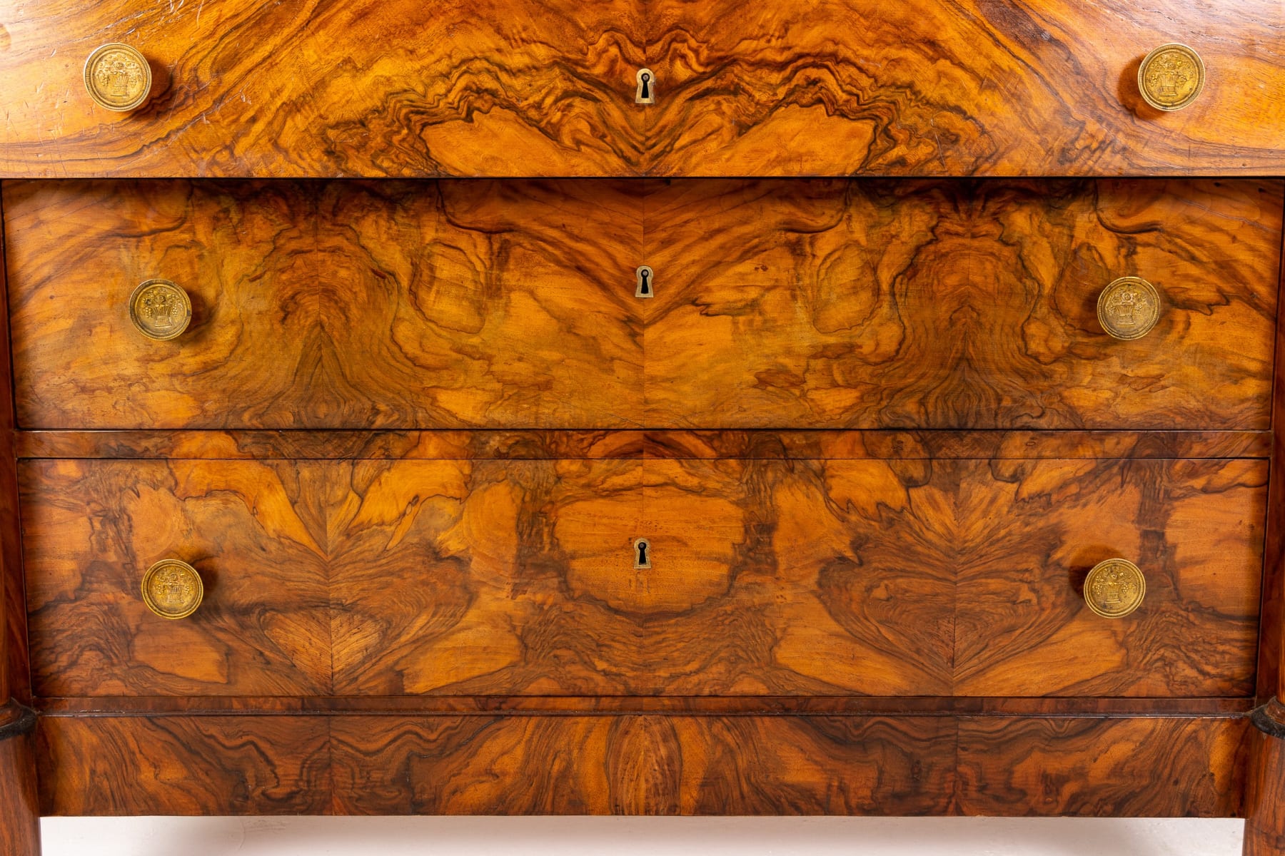 19th Century French Walnut Commode with Marble Top