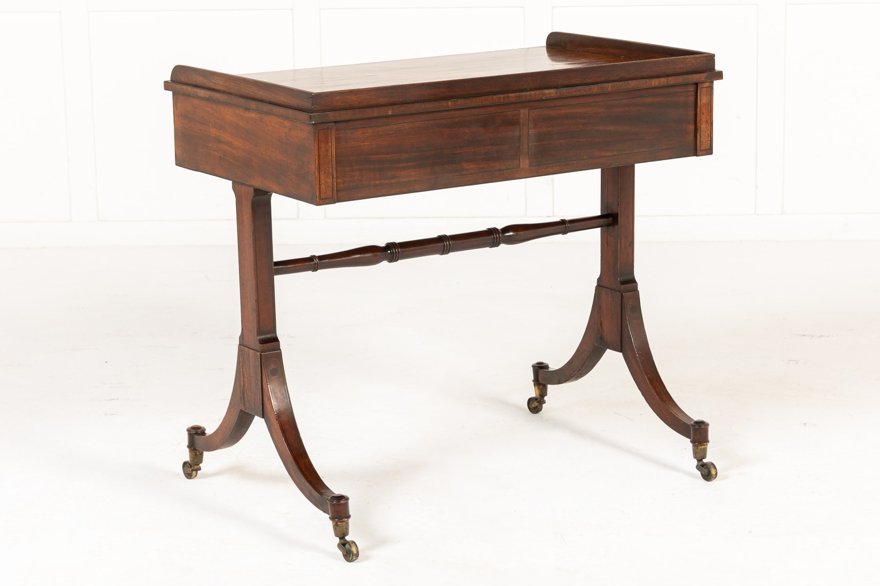 19th Century English Regency Mahogany Writing Table/Side Table