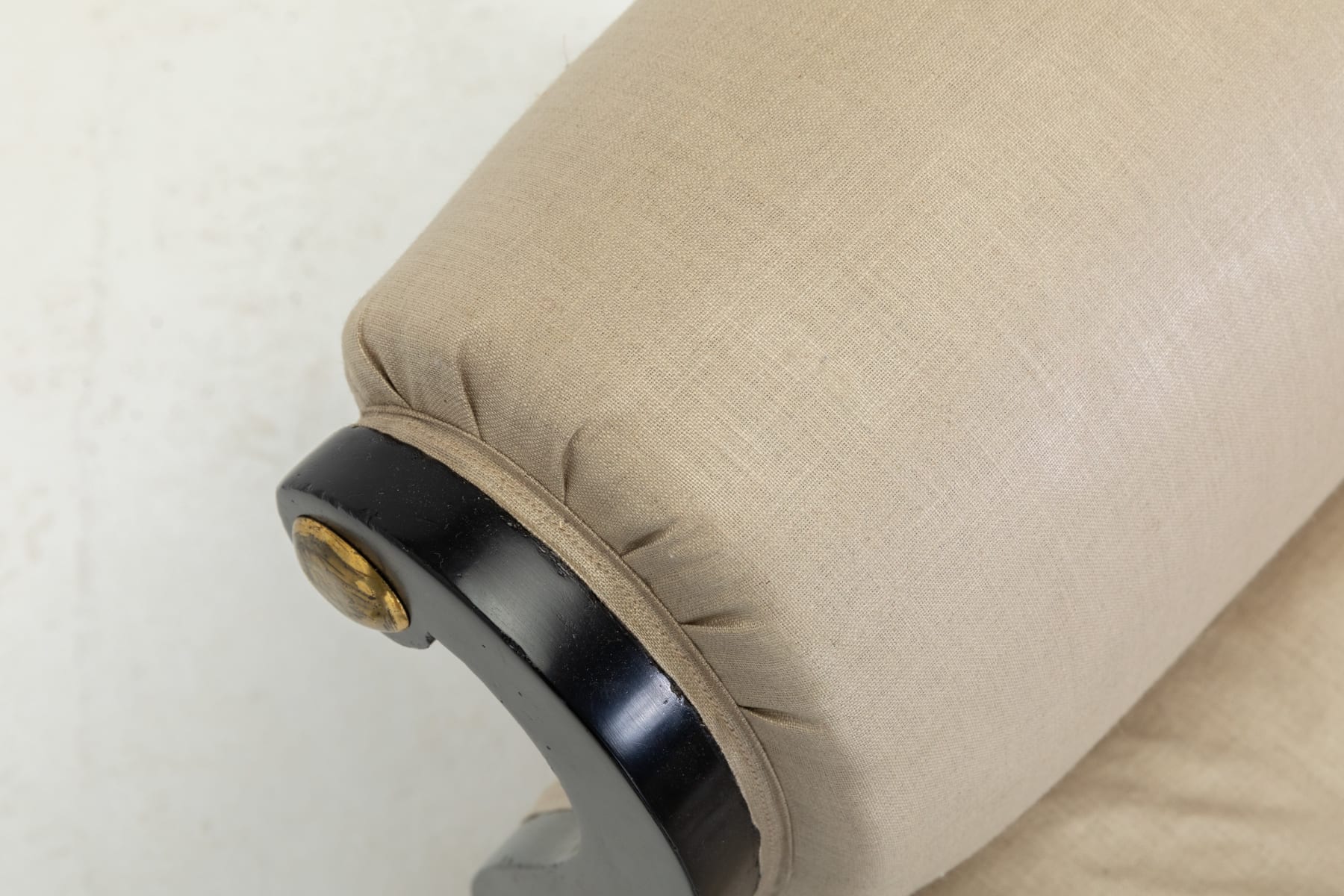 19th Century Ebonised Chaise Longue