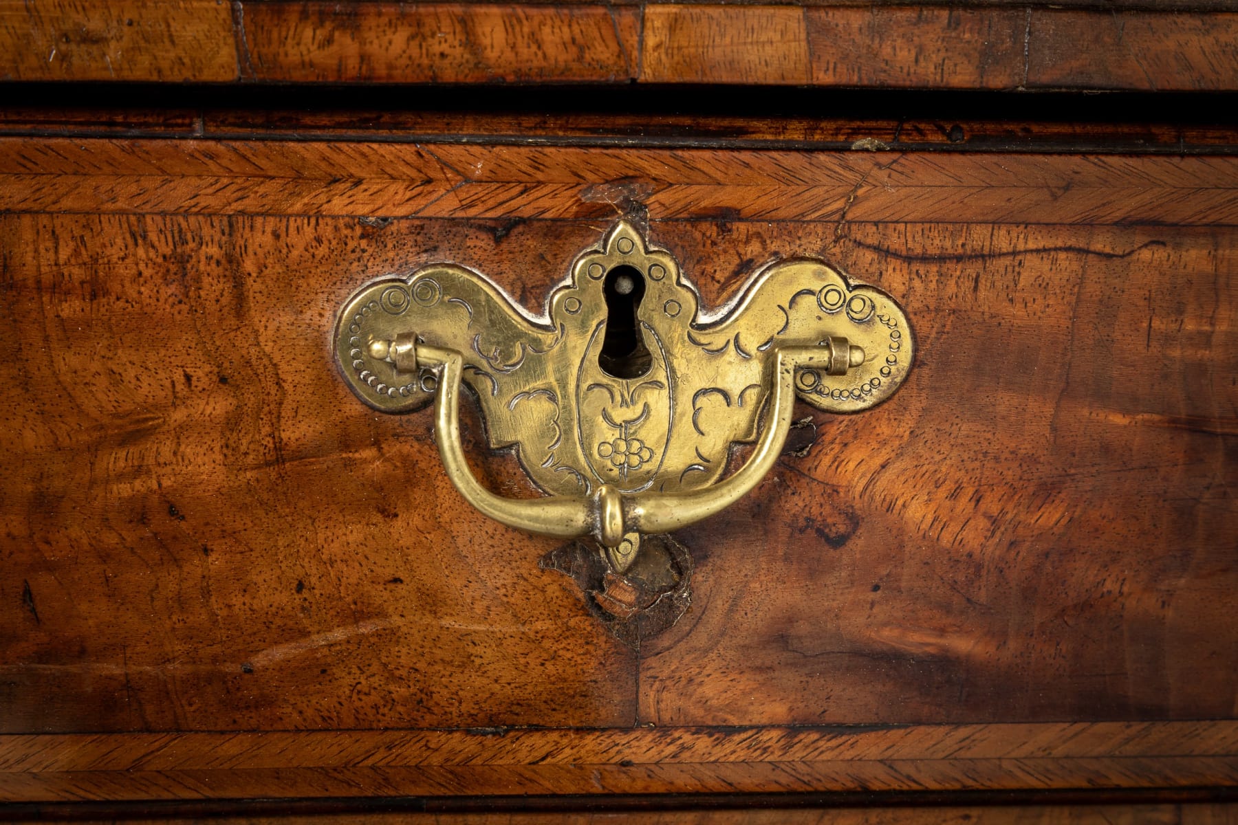 Early 18th Century English George I Walnut Bureau Bookcase