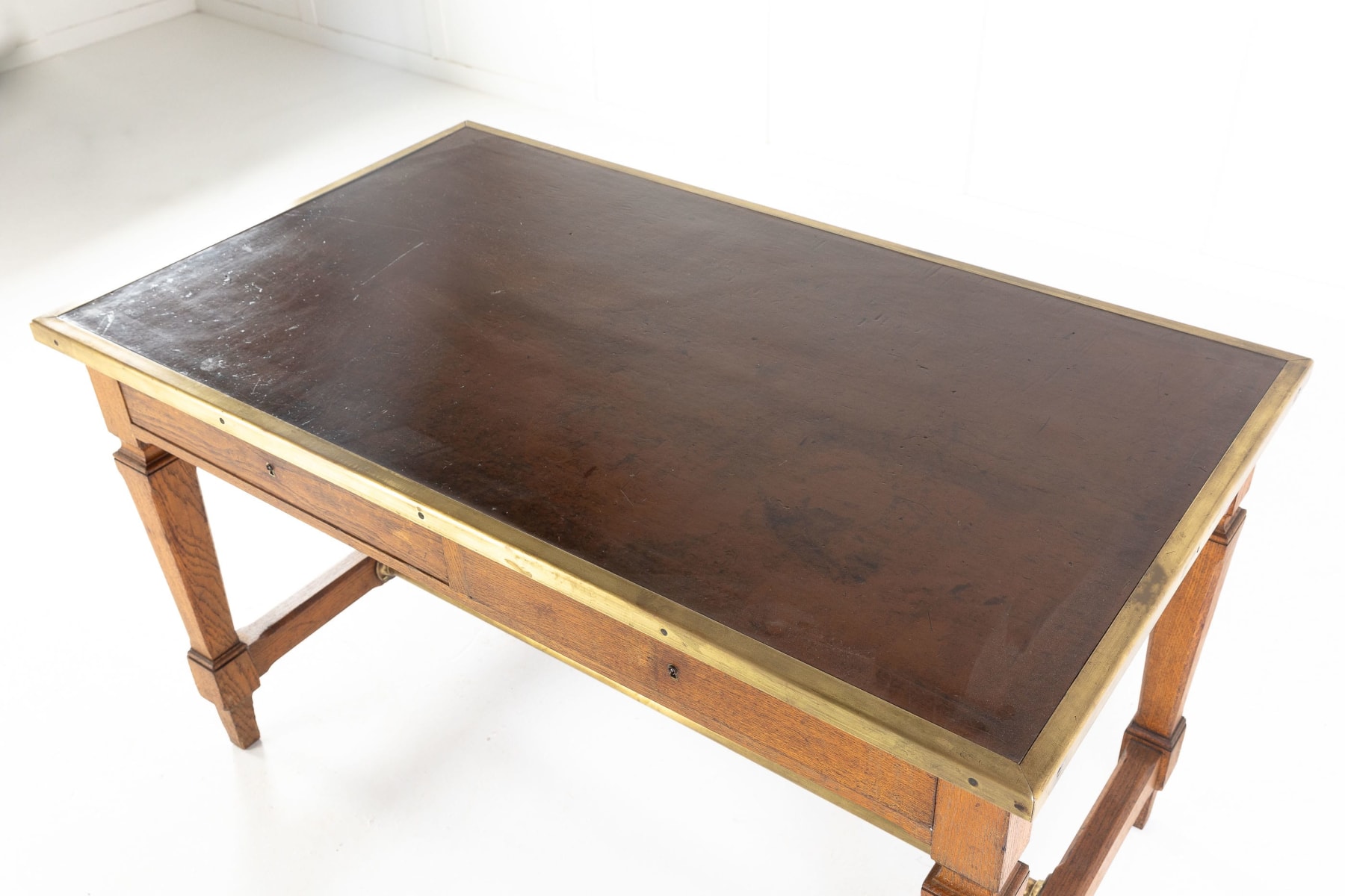 SOLD, Early 20th Century French “ Bank of France “ Oak Desk