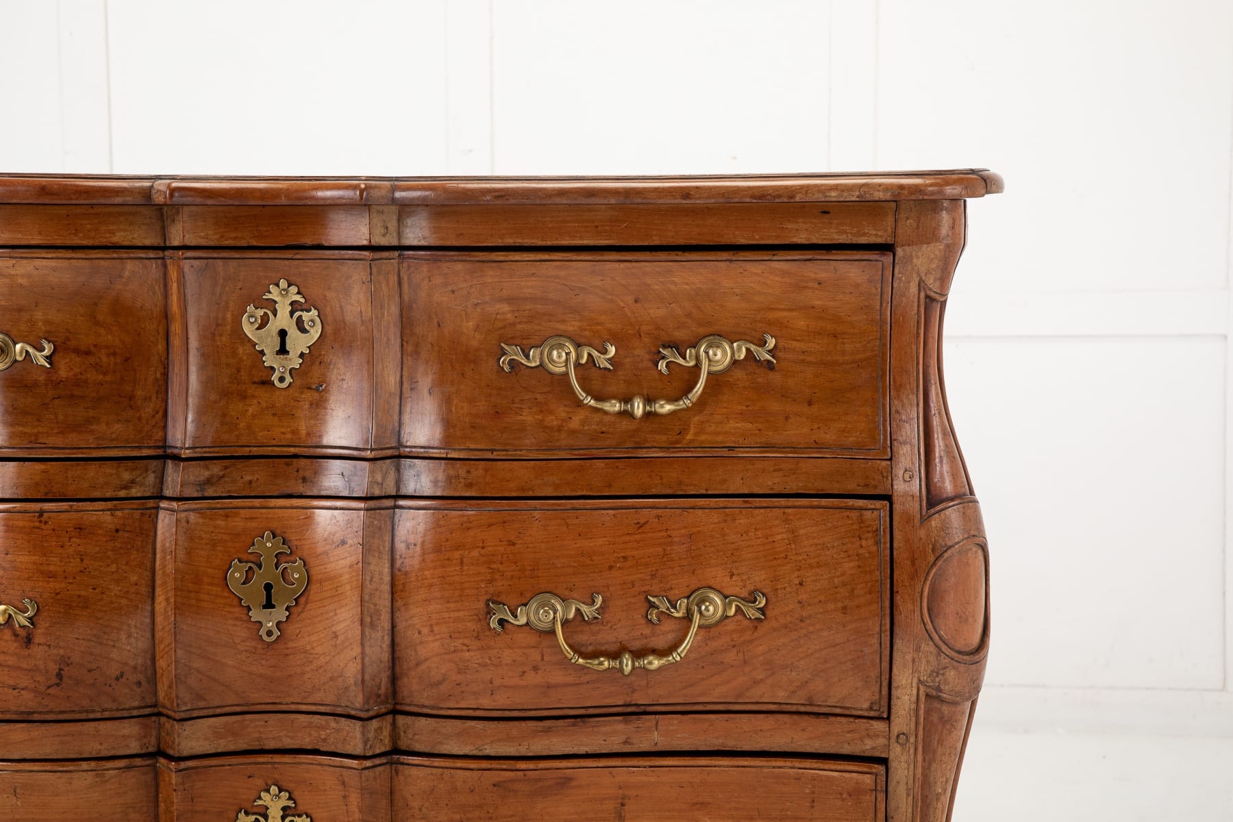 18th Century French Cherrywood Bombe Commode