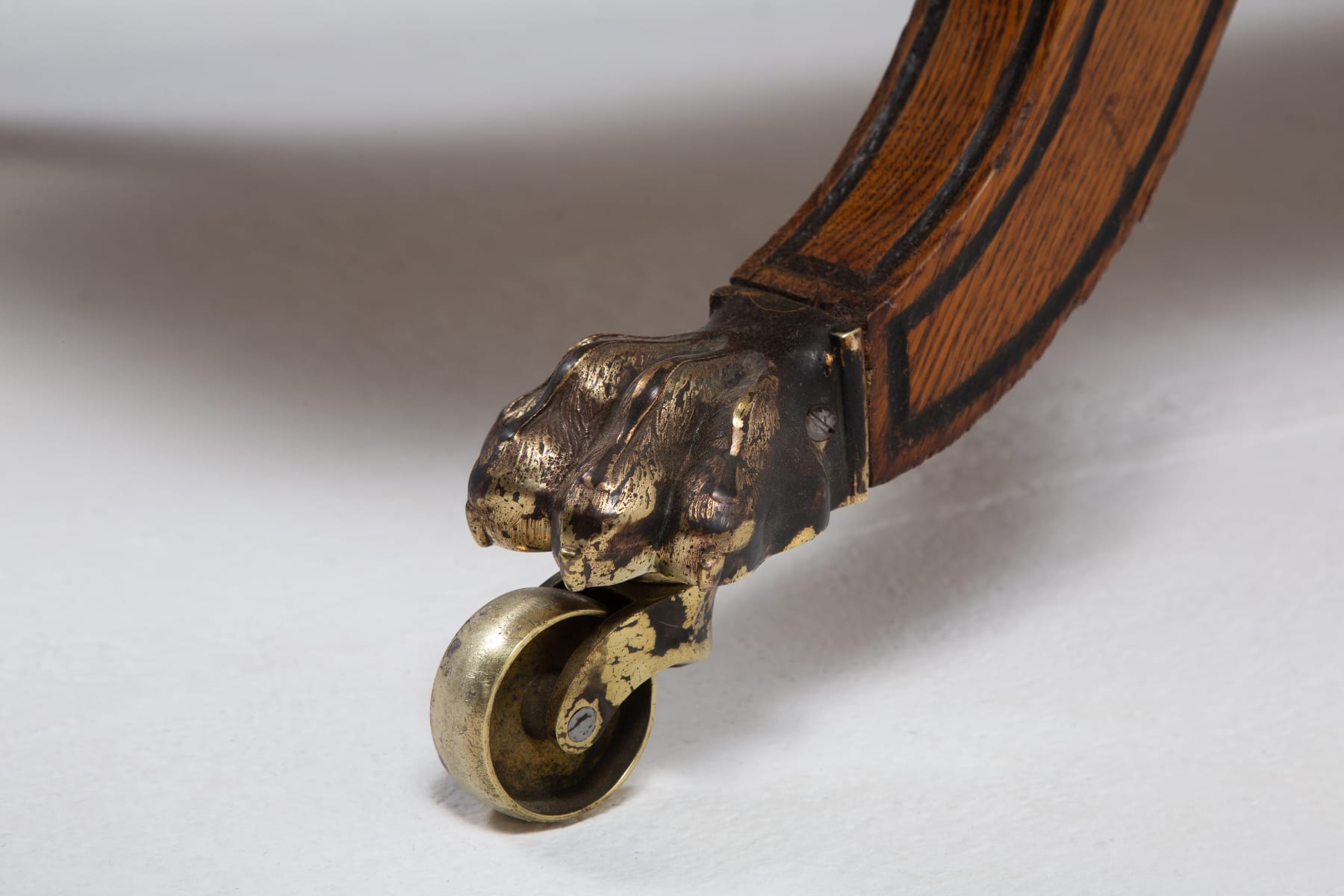 19th Century English Oak and Ebonised Inlay Chaise Longue