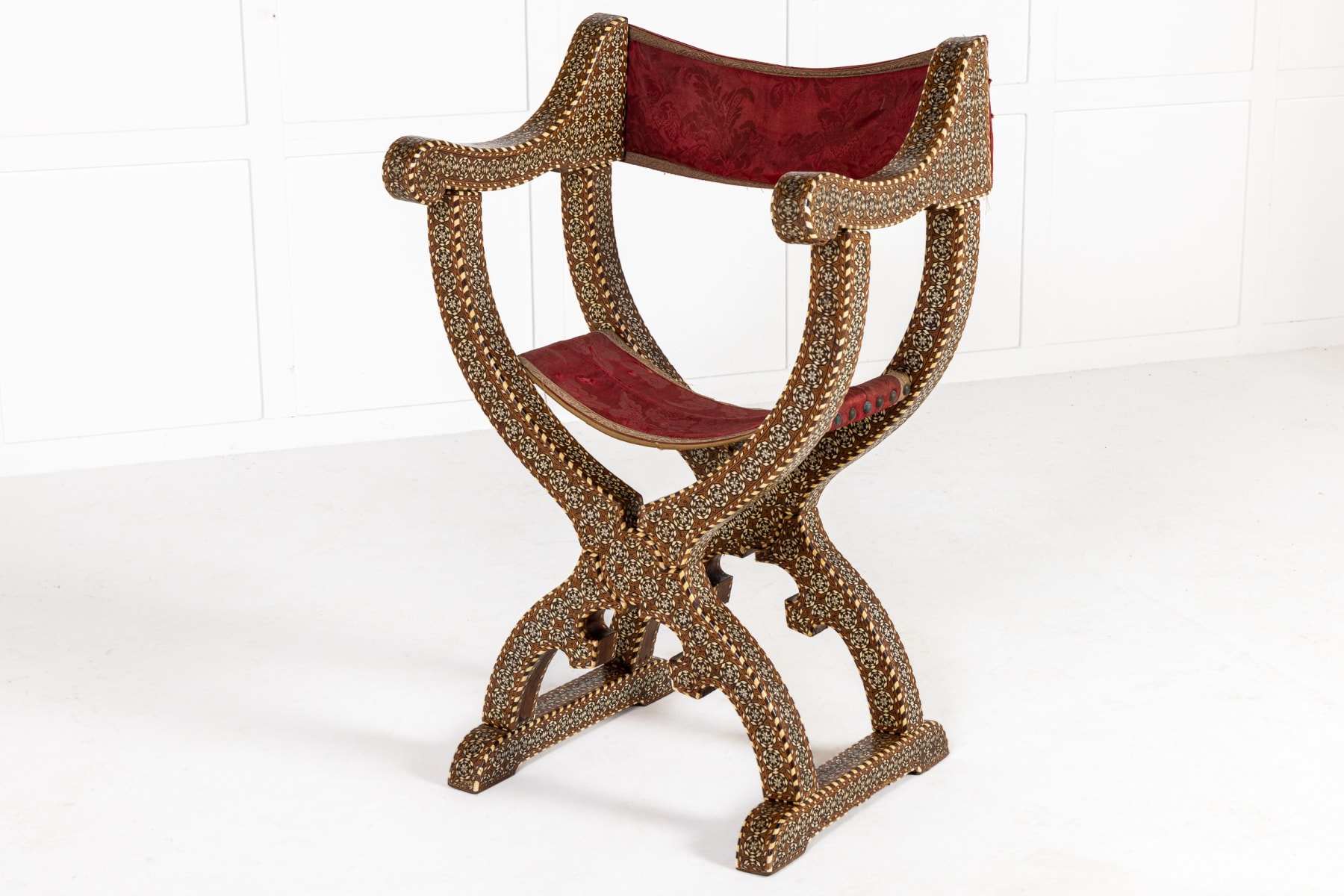 19th Century Andalucia Inlaid Folding Chair