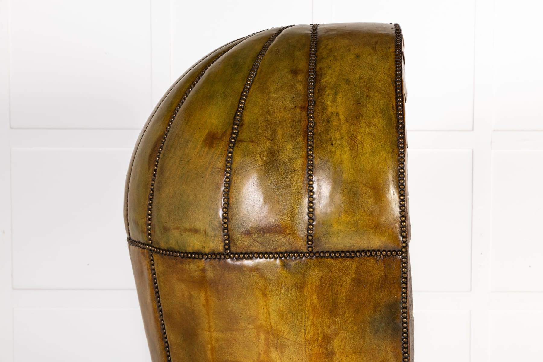 Large 18th Century English Leather Porters Chair