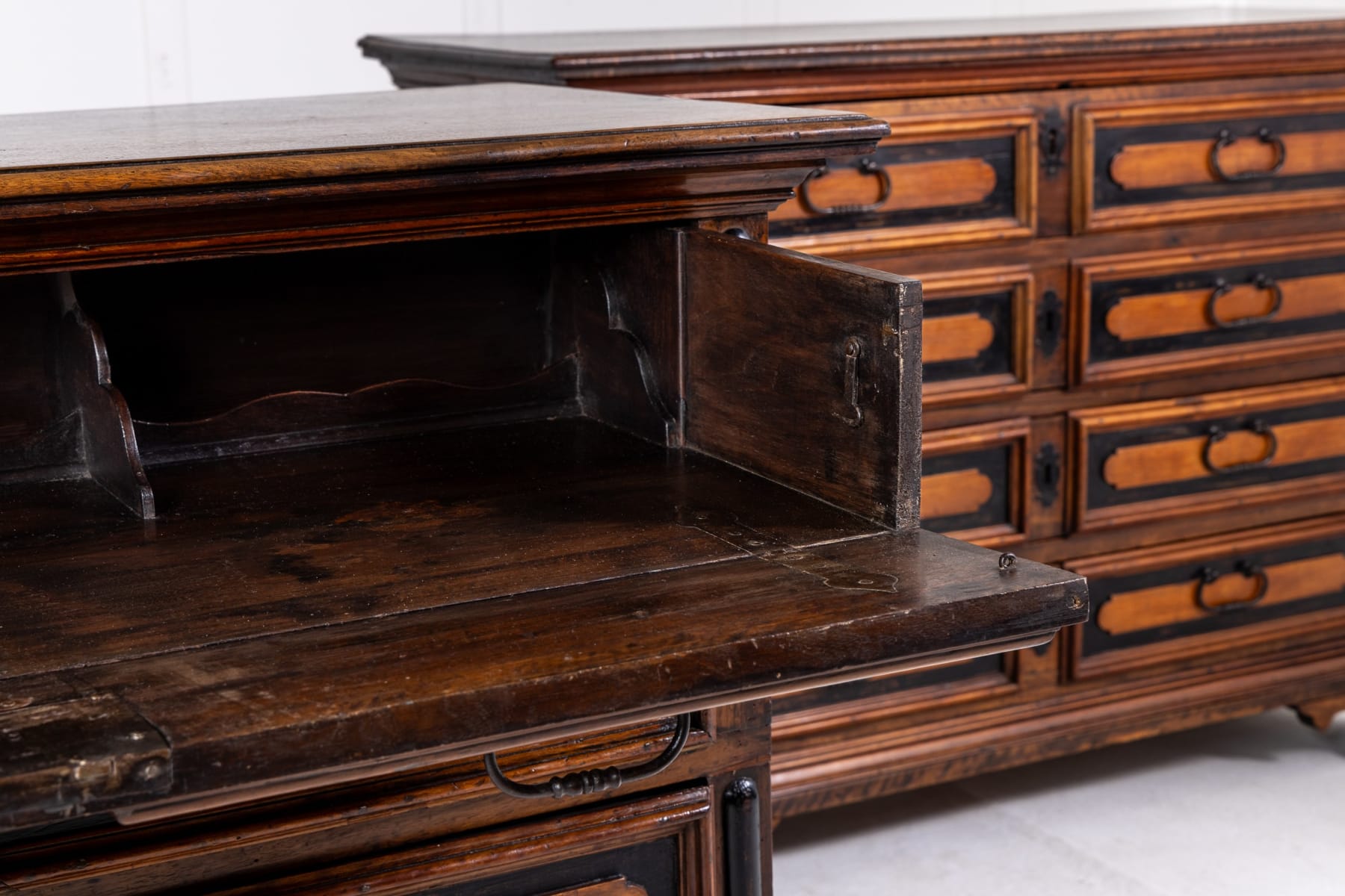 Pair of Early 18th Century Italian Walnut Commodes