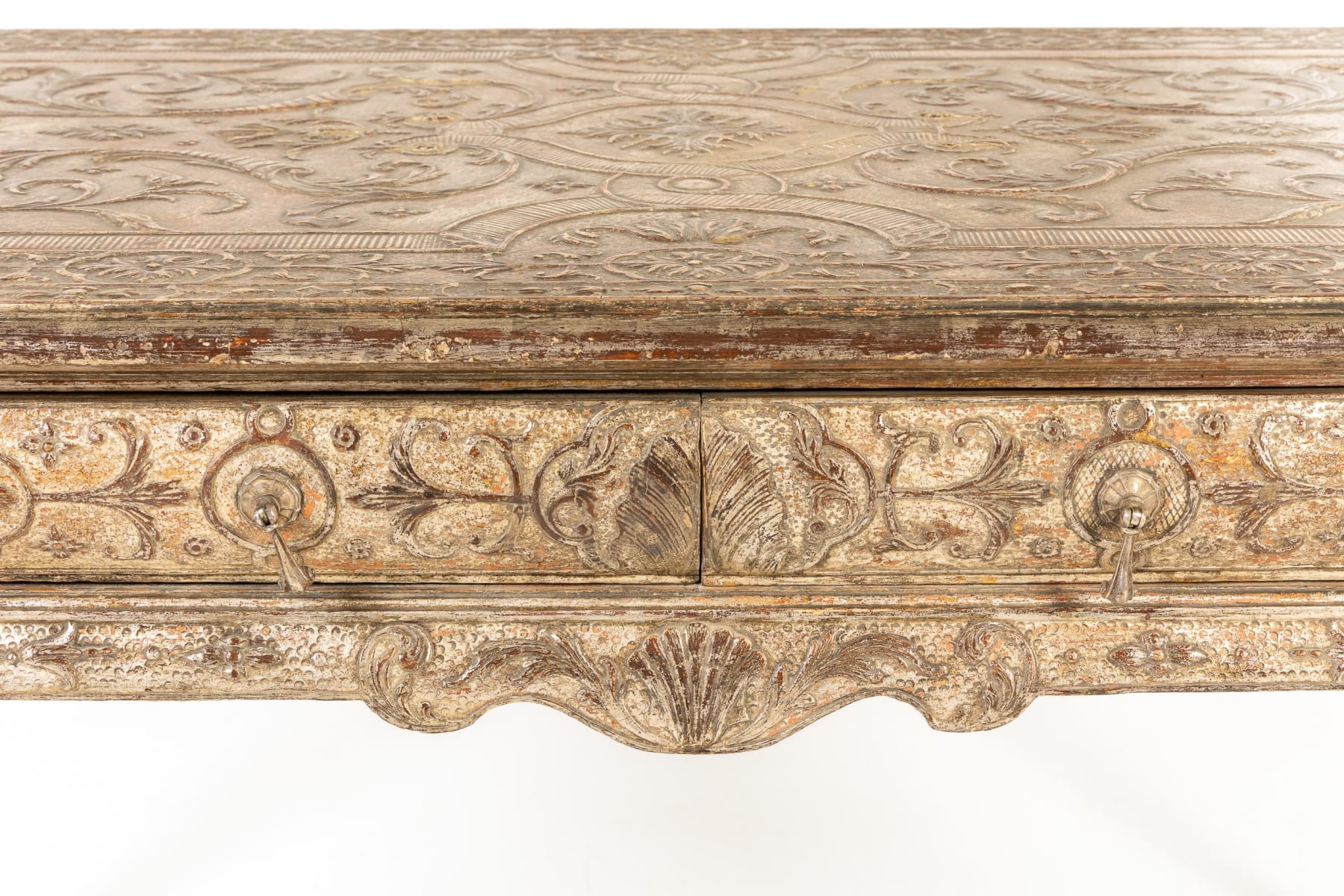 Large 19th Century English Silver Gilt Gesso Console/Side Table