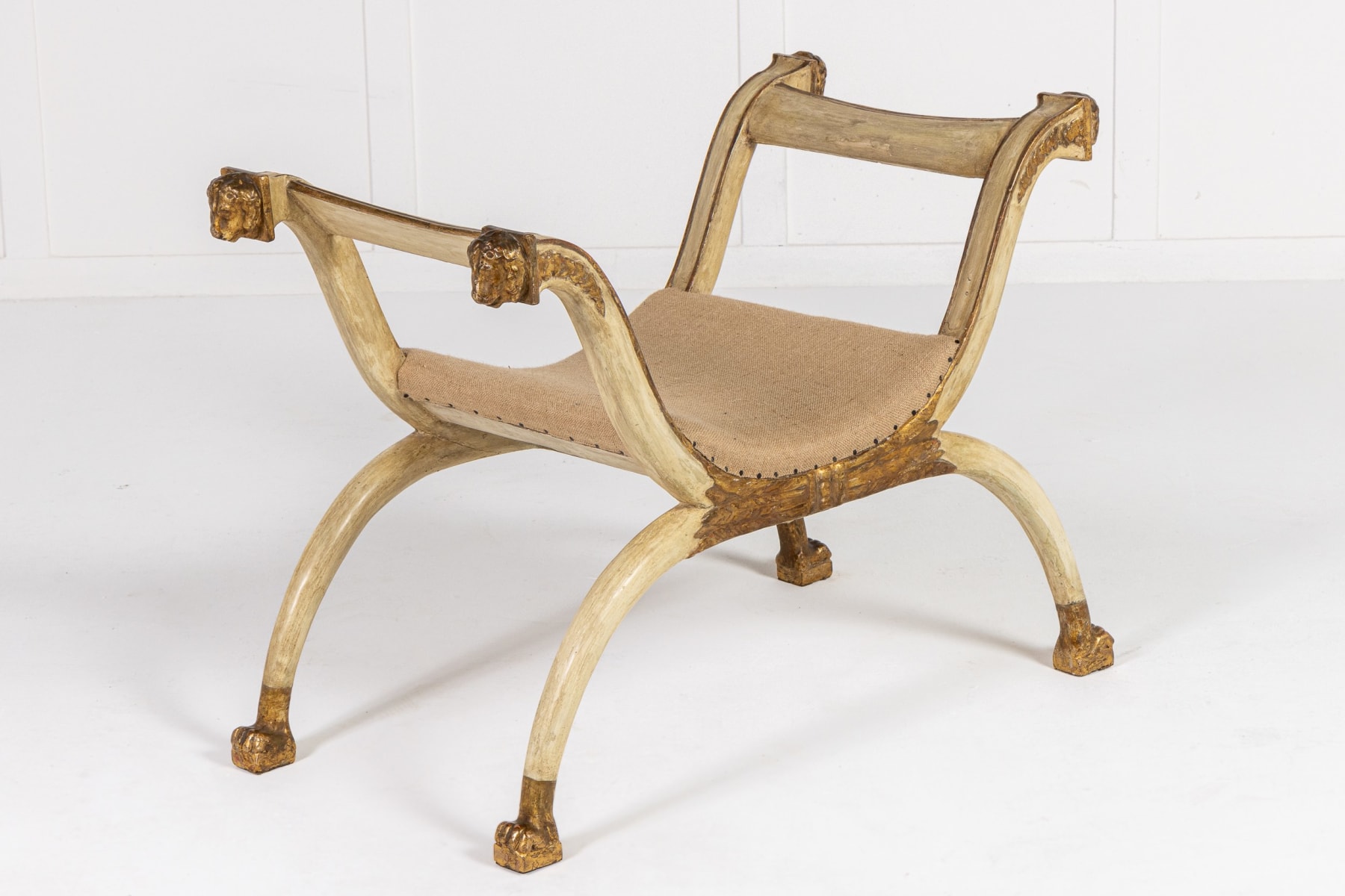 Large Pair of Early 19th Century Italian Painted Window Seats