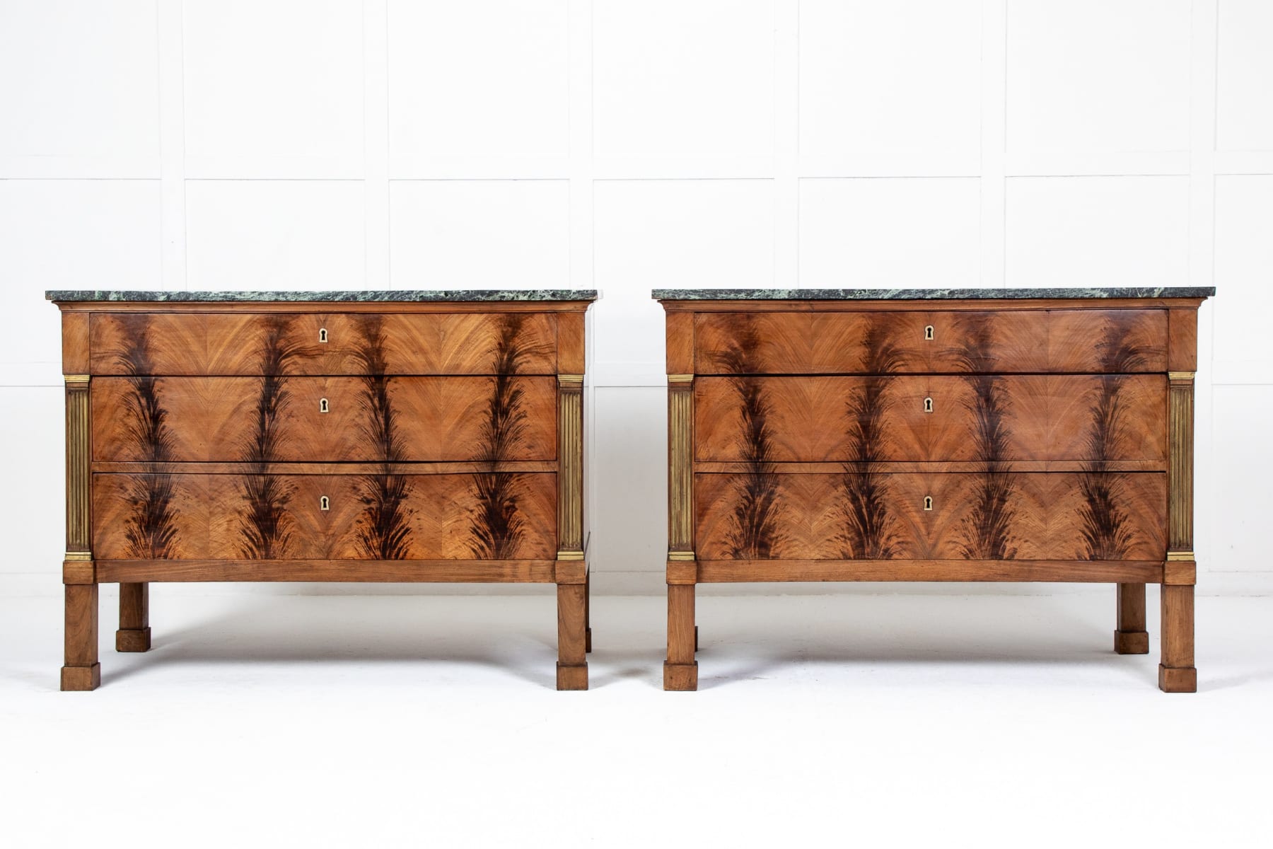 Pair of Early 18th Century Walnut Commodes