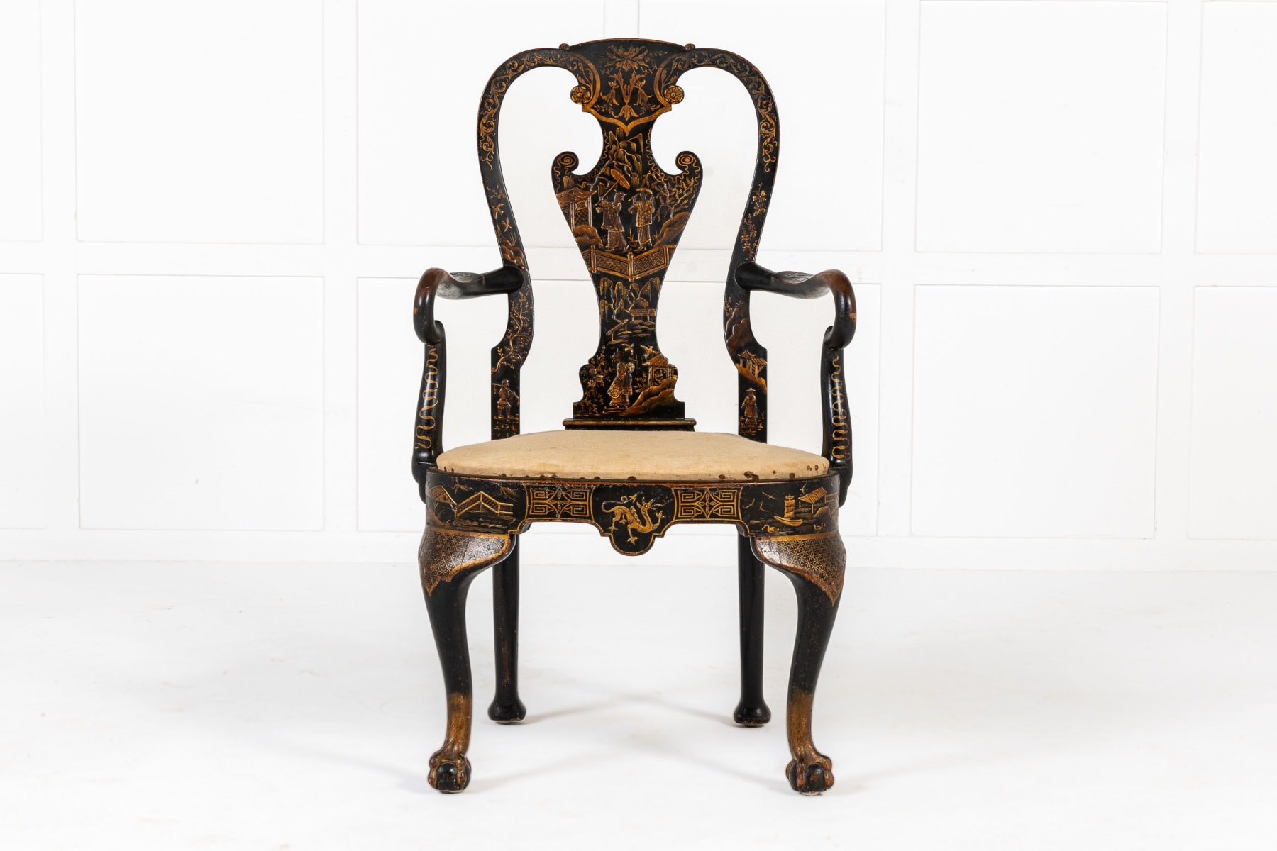 Japanned Open Armchair c.1910