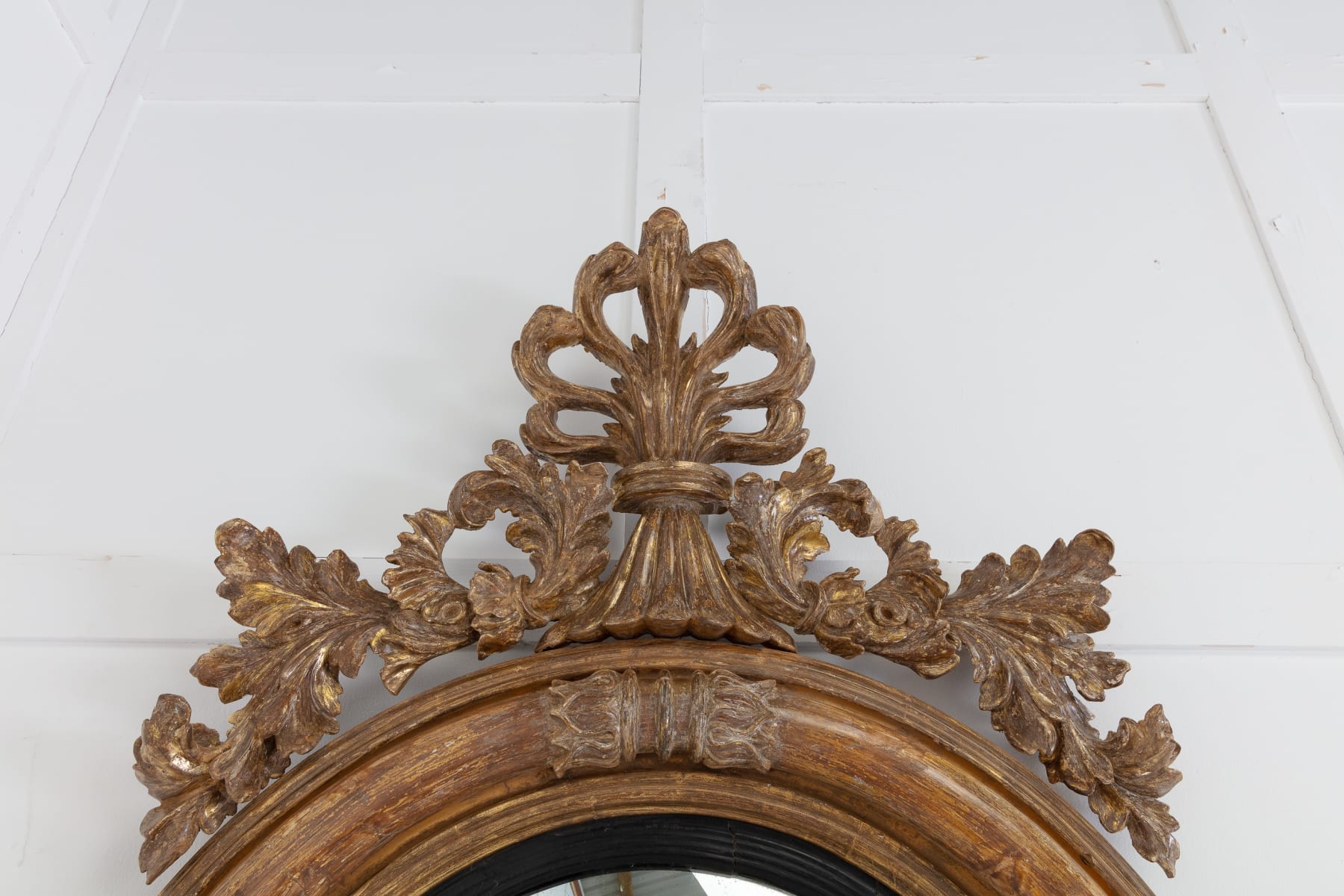 SOLD, Large 19th Century Regency Giltwood Convex Wall Mirror