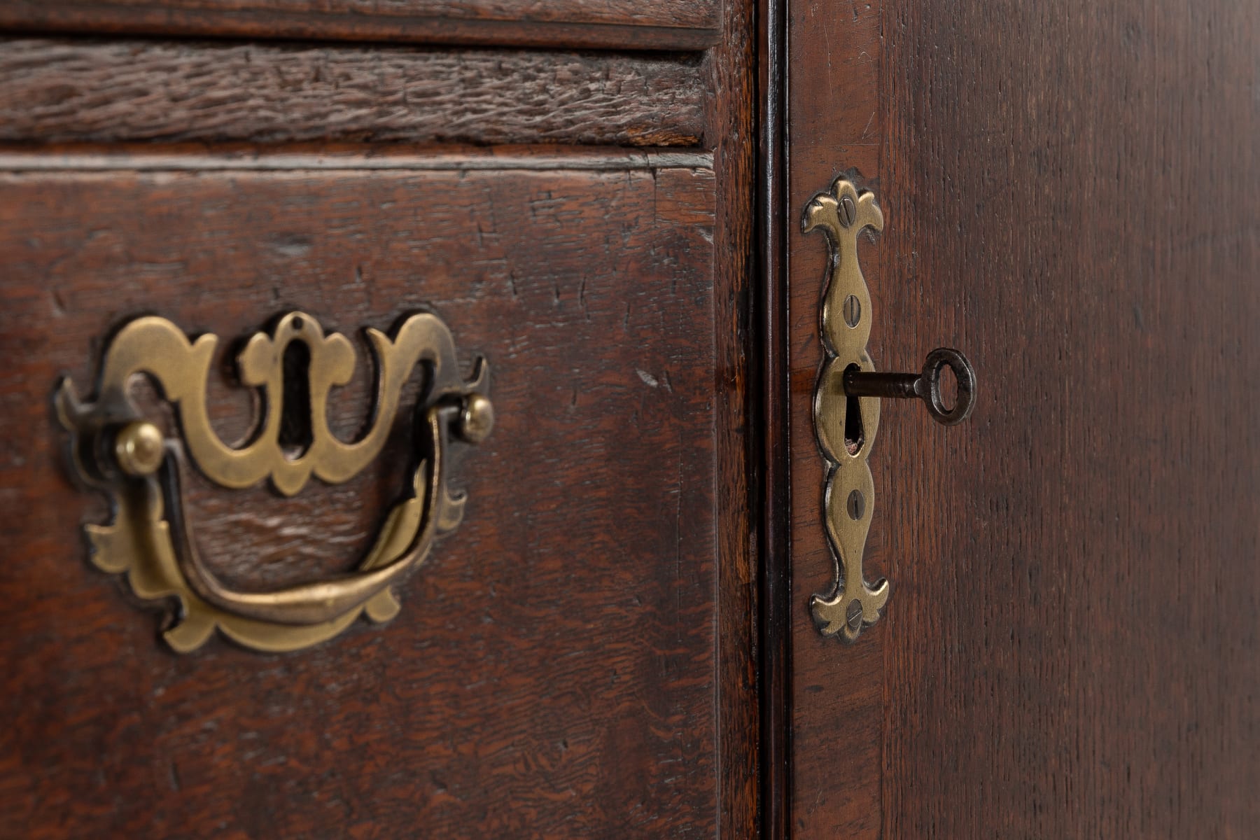 SOLD, English George III Oak Chest on Chest