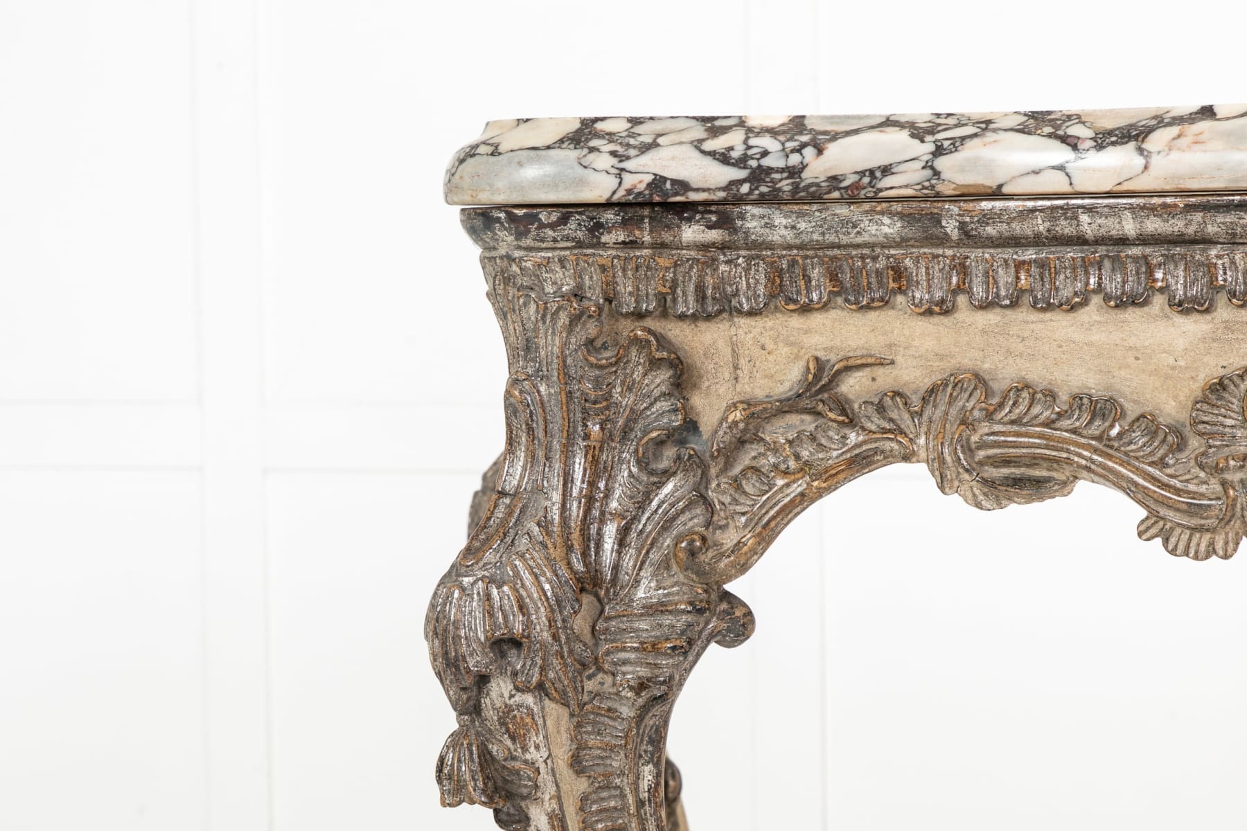 18th Century Italian Console Table with Marble Top