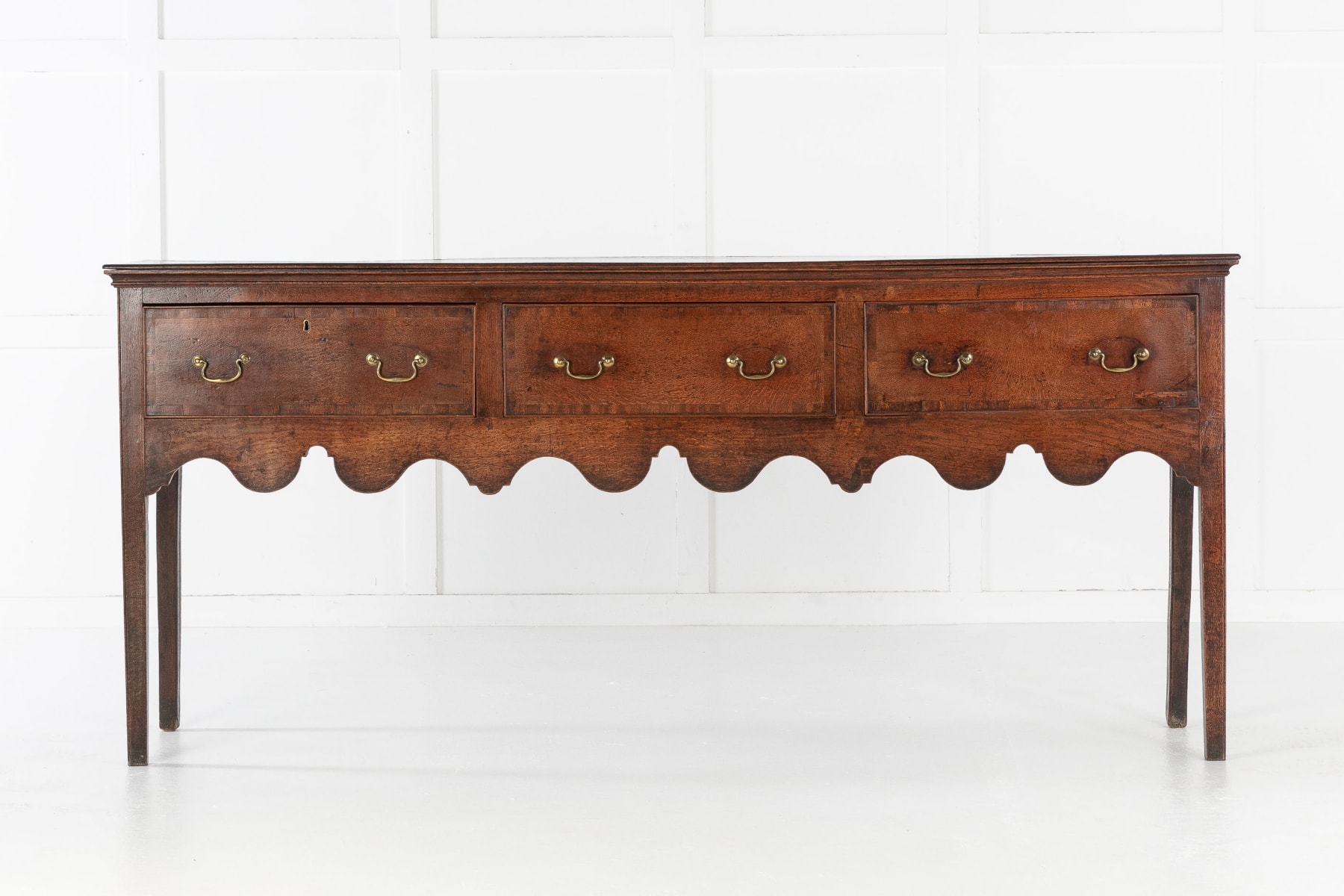 SOLD, 18th Century George III Oak Dresser Base