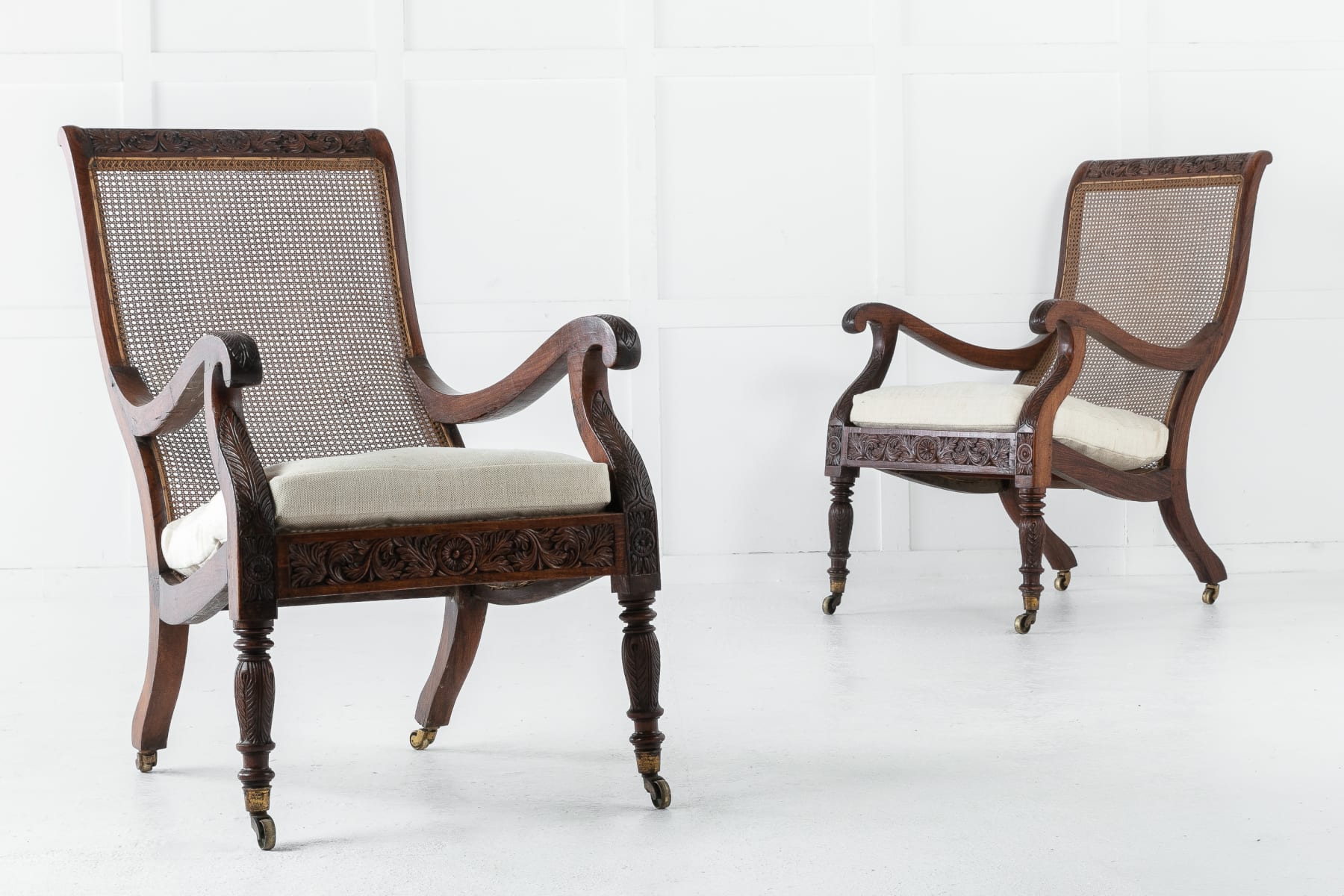 SOLD, Pair of 19th Century Anglo Indian Plantation Chairs