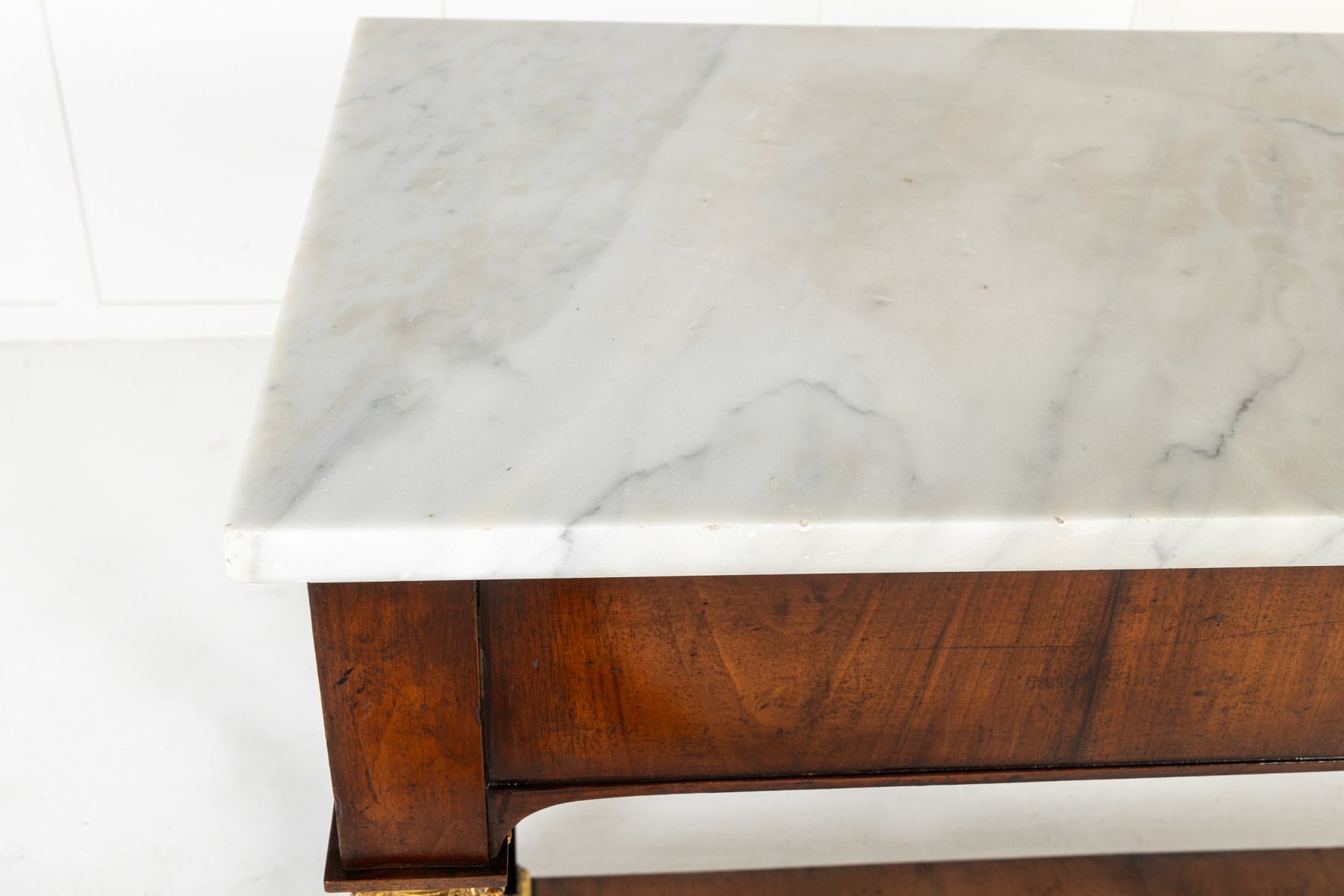 Large Early 19th Century Italian Walnut Console Table