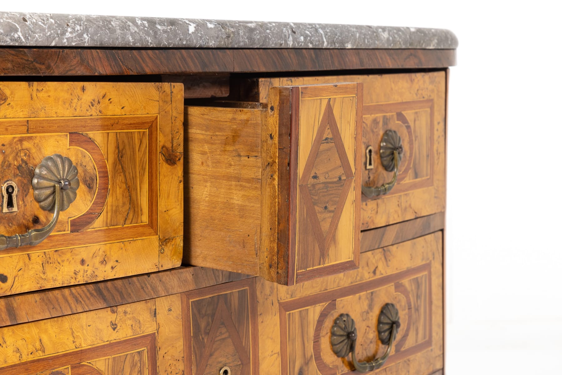 18th Century French Walnut and Ash Commode