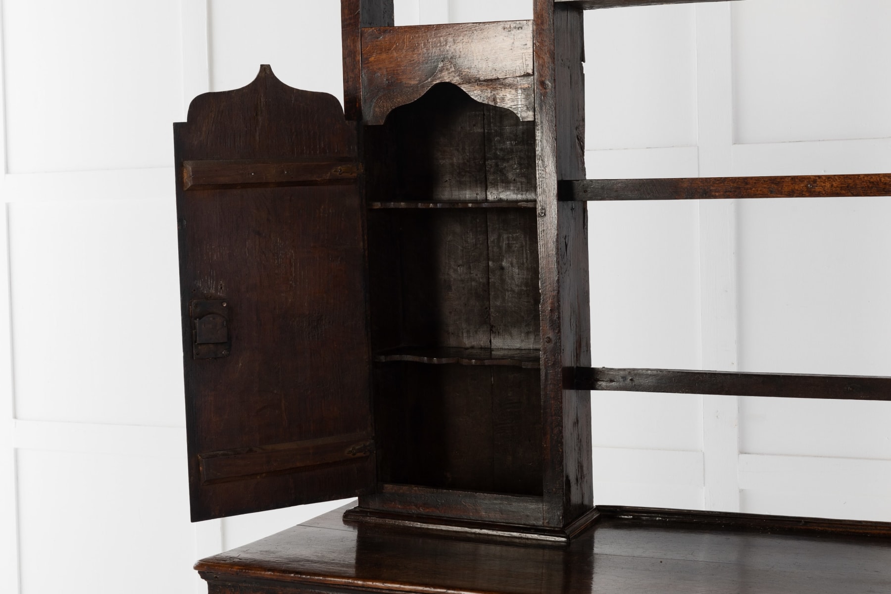 SOLD, 18th Century Oak Dresser with Rack