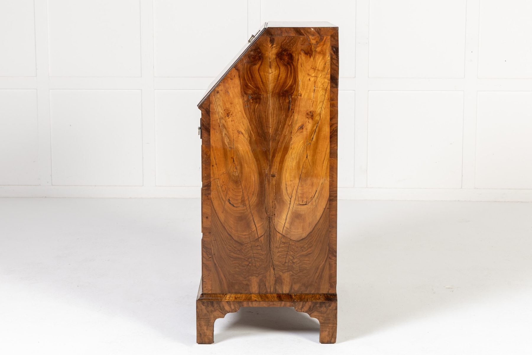 Small Early 18th Century English Walnut Bureau