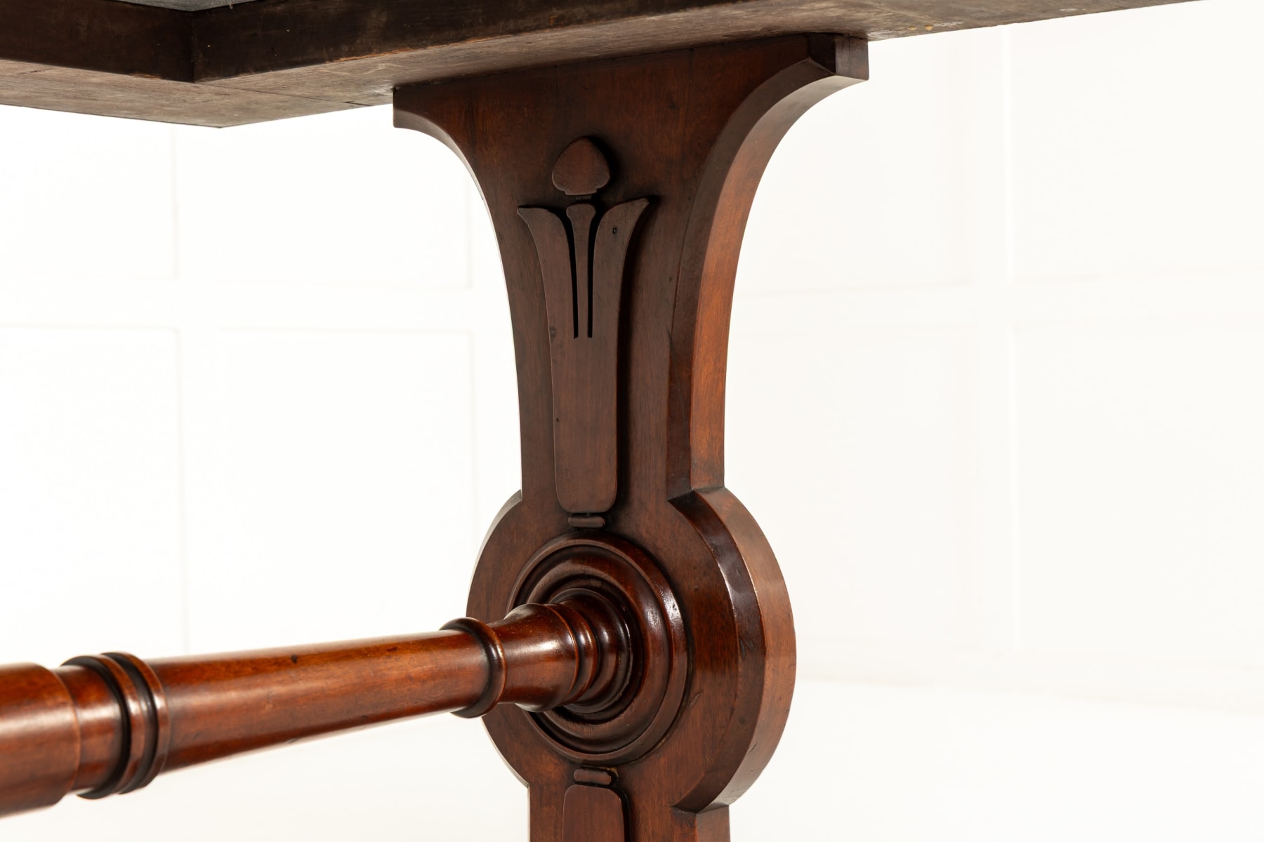 Large 19th Century English Mahogany Library Table