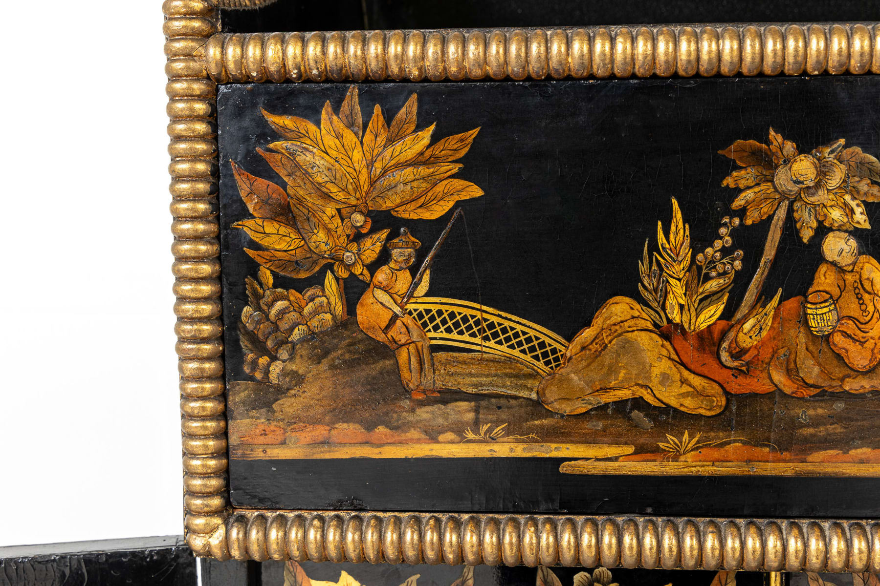 Important 19th Century Regency Period Japanned Side Cabinet