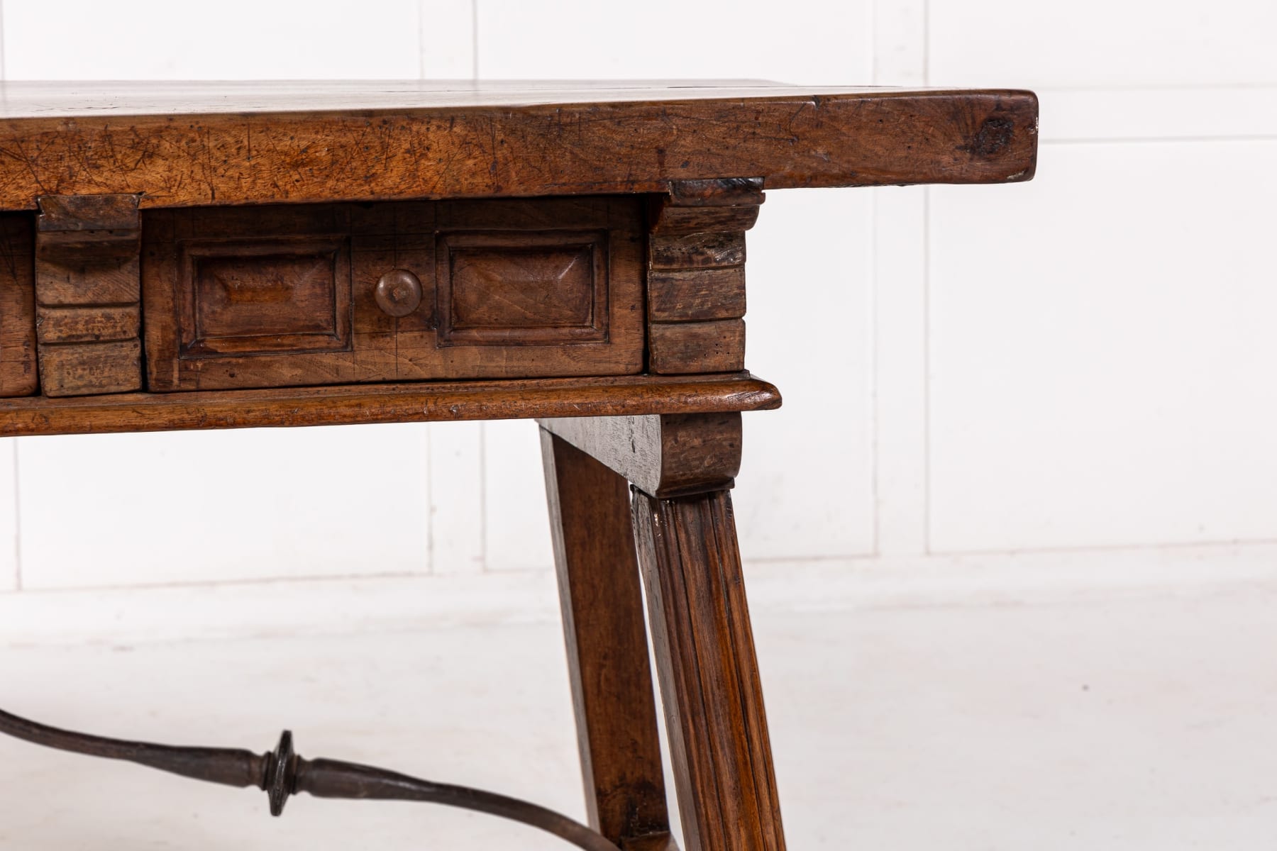 18th Century Spanish Walnut Trestle Table
