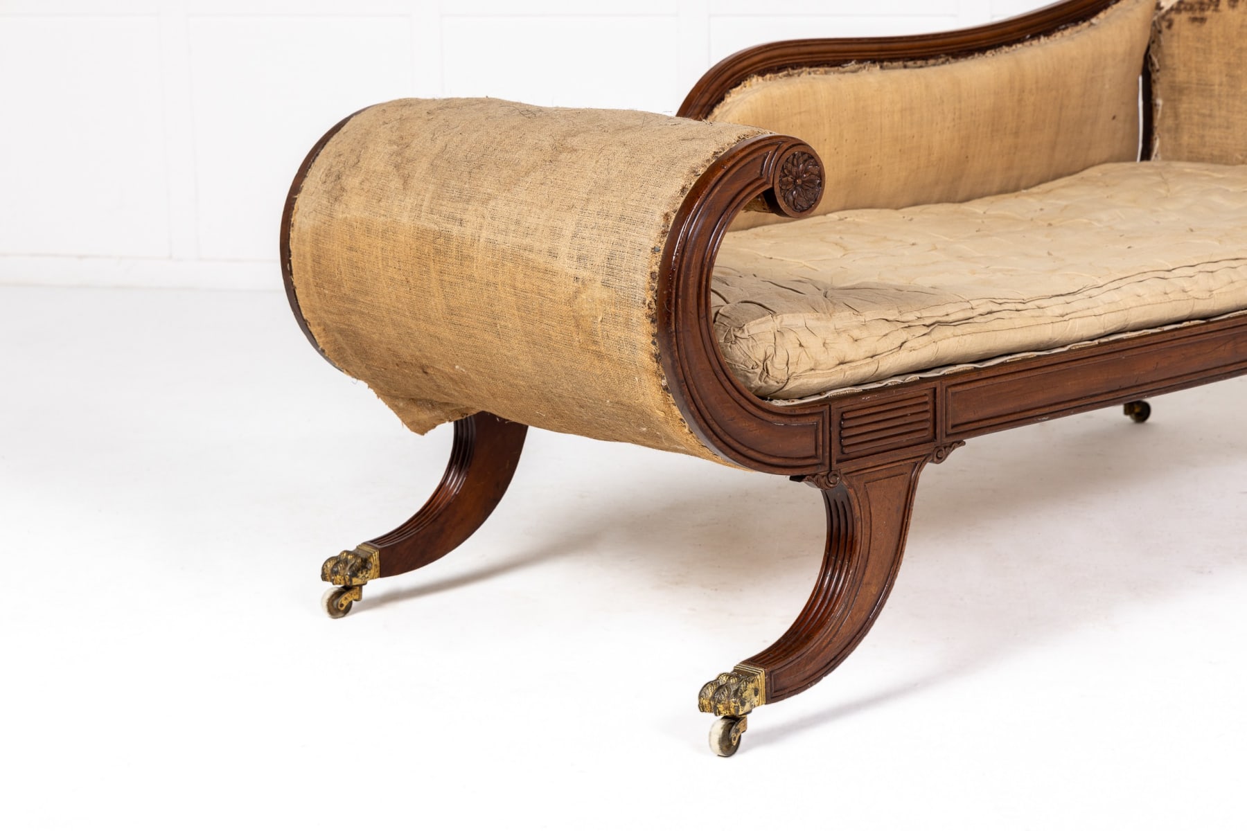 19th Century English Regency Period Mahogany Chaise Longue