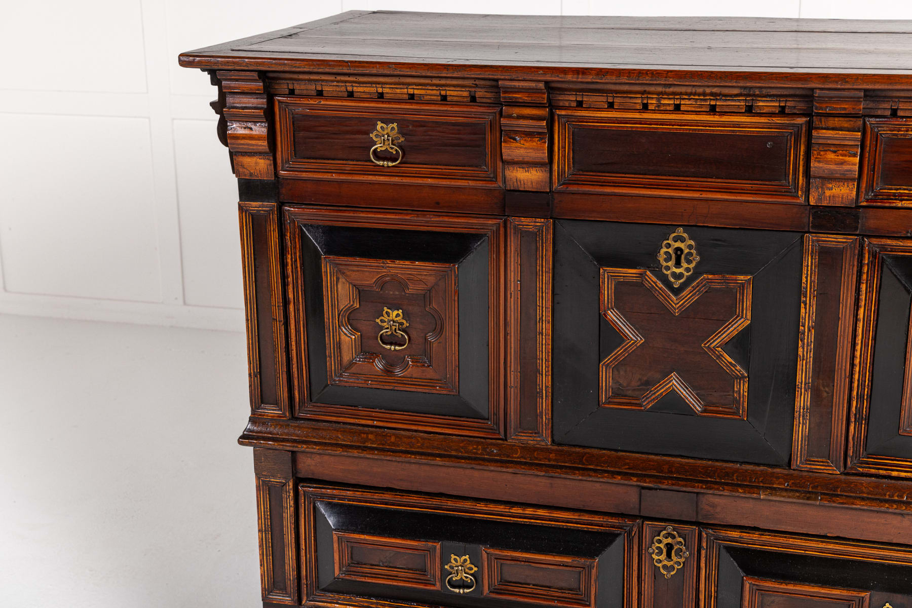 17th Century English Oak and Walnut Chest of Drawers